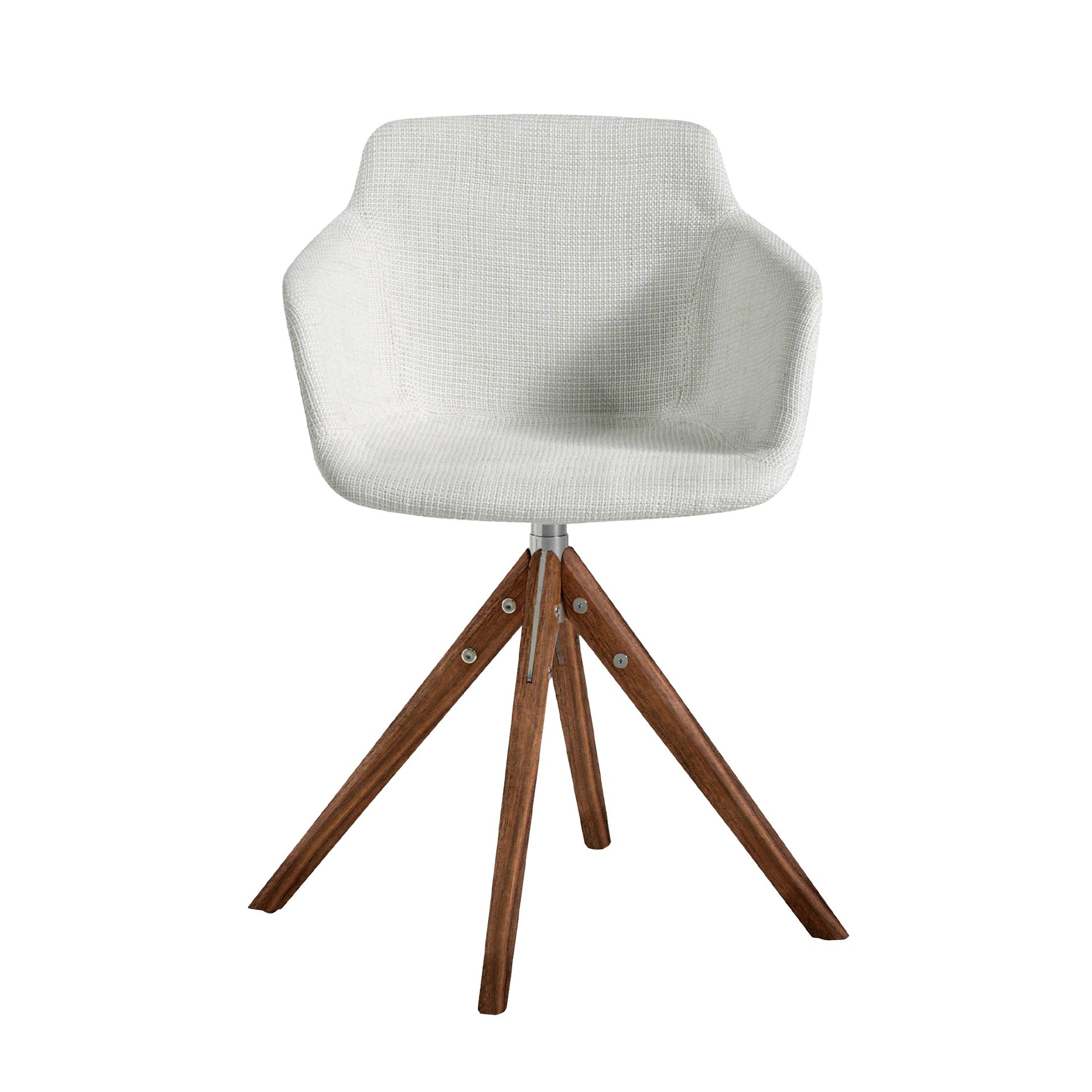 Silla giratoria tela beige - Imagen 2