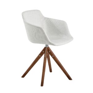 Silla giratoria tela beige Angel Cerdá
