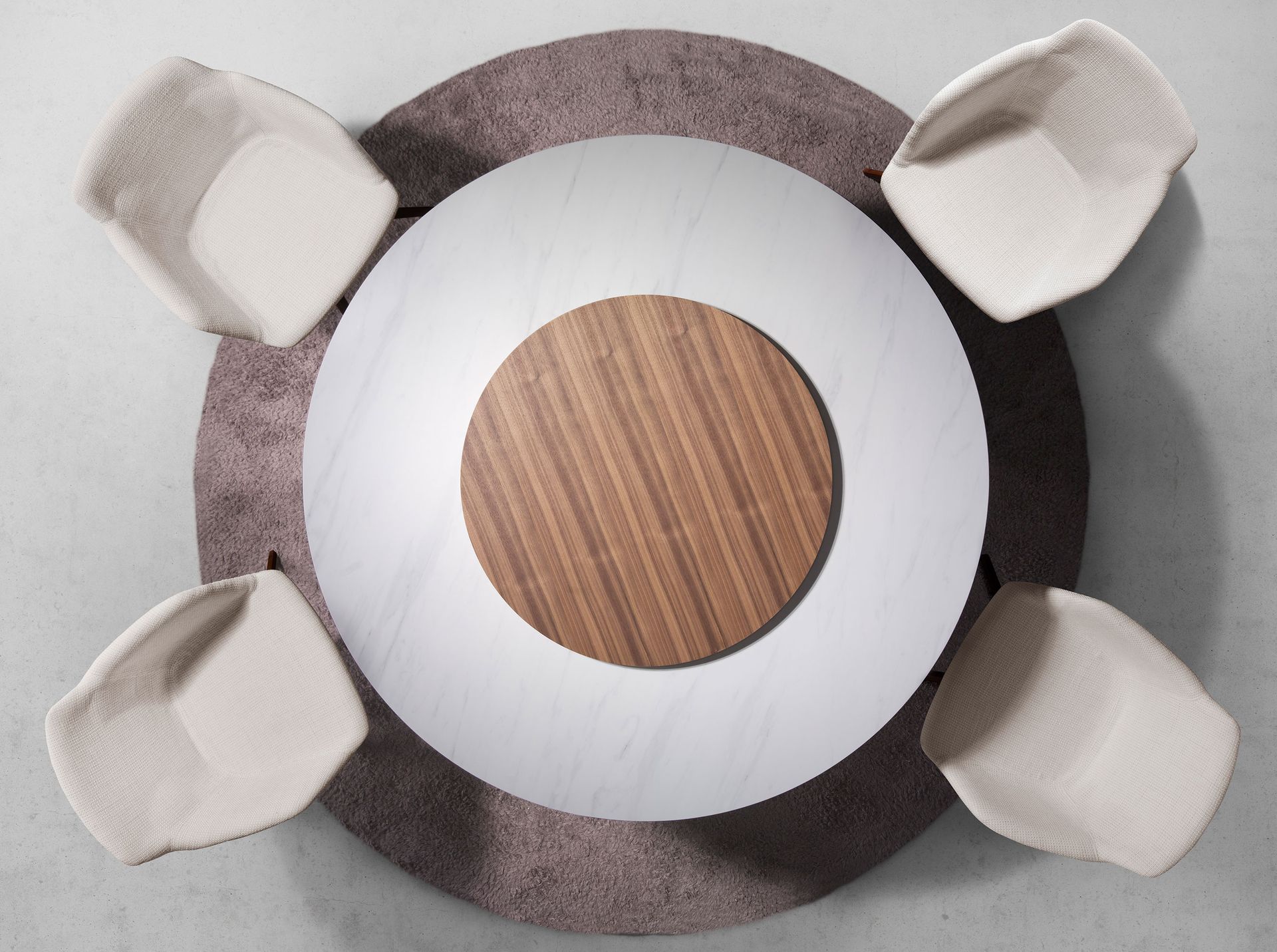 Silla giratoria tela beige - Imagen 8