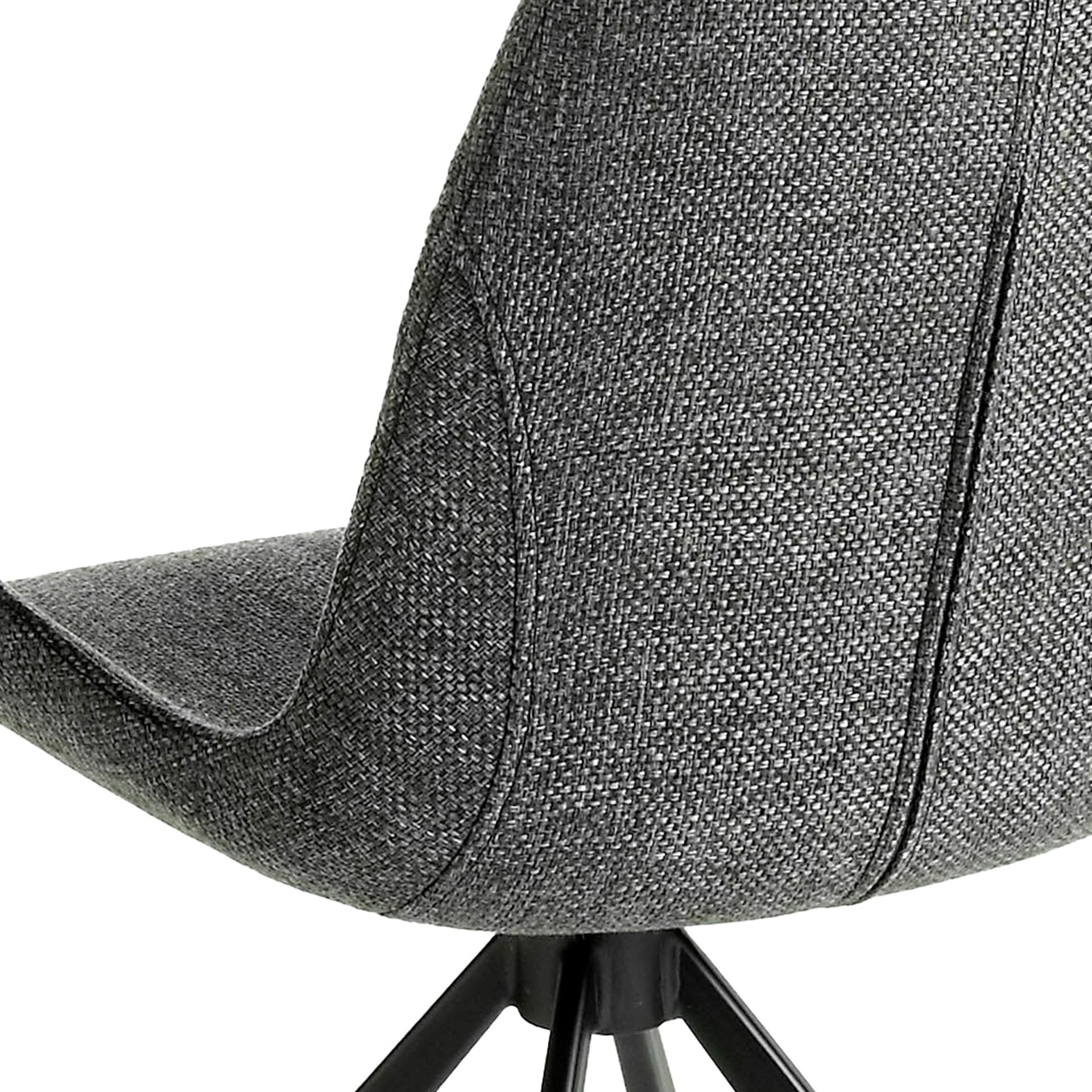 Silla giratoria tela gris oscuro - Imagen 7