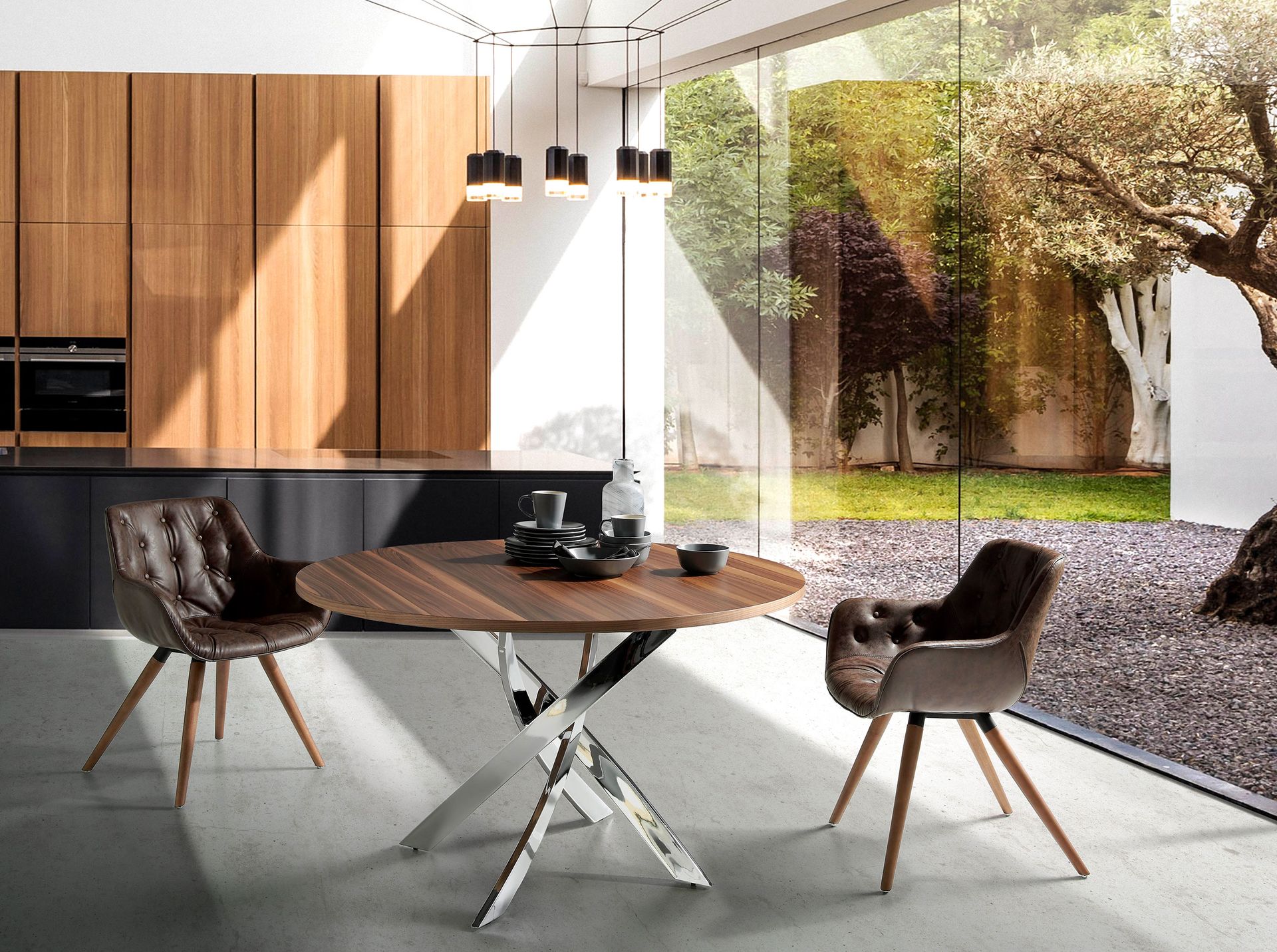 Silla polipiel marrón chocolate - Imagen 4