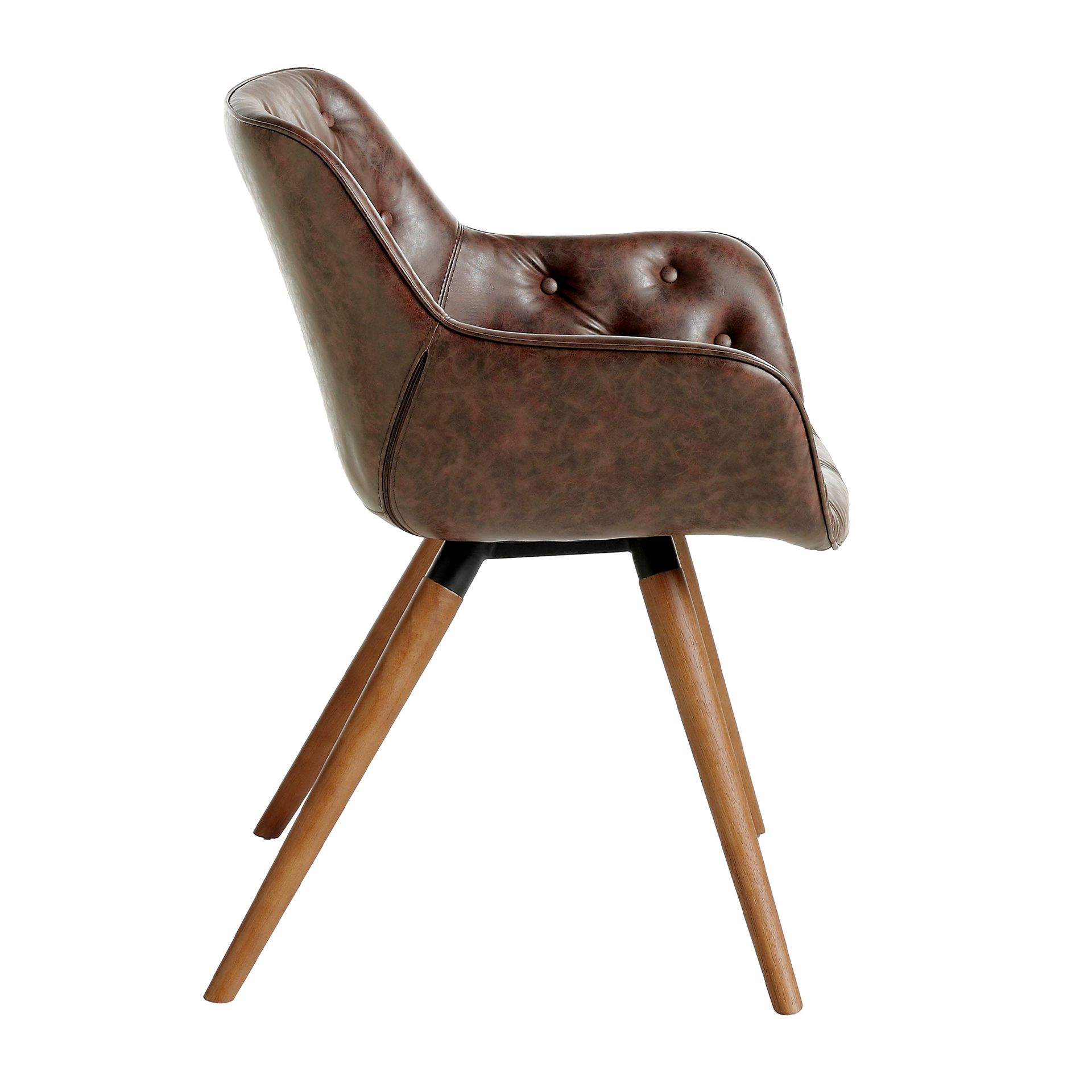 Silla polipiel marrón chocolate - Imagen 5