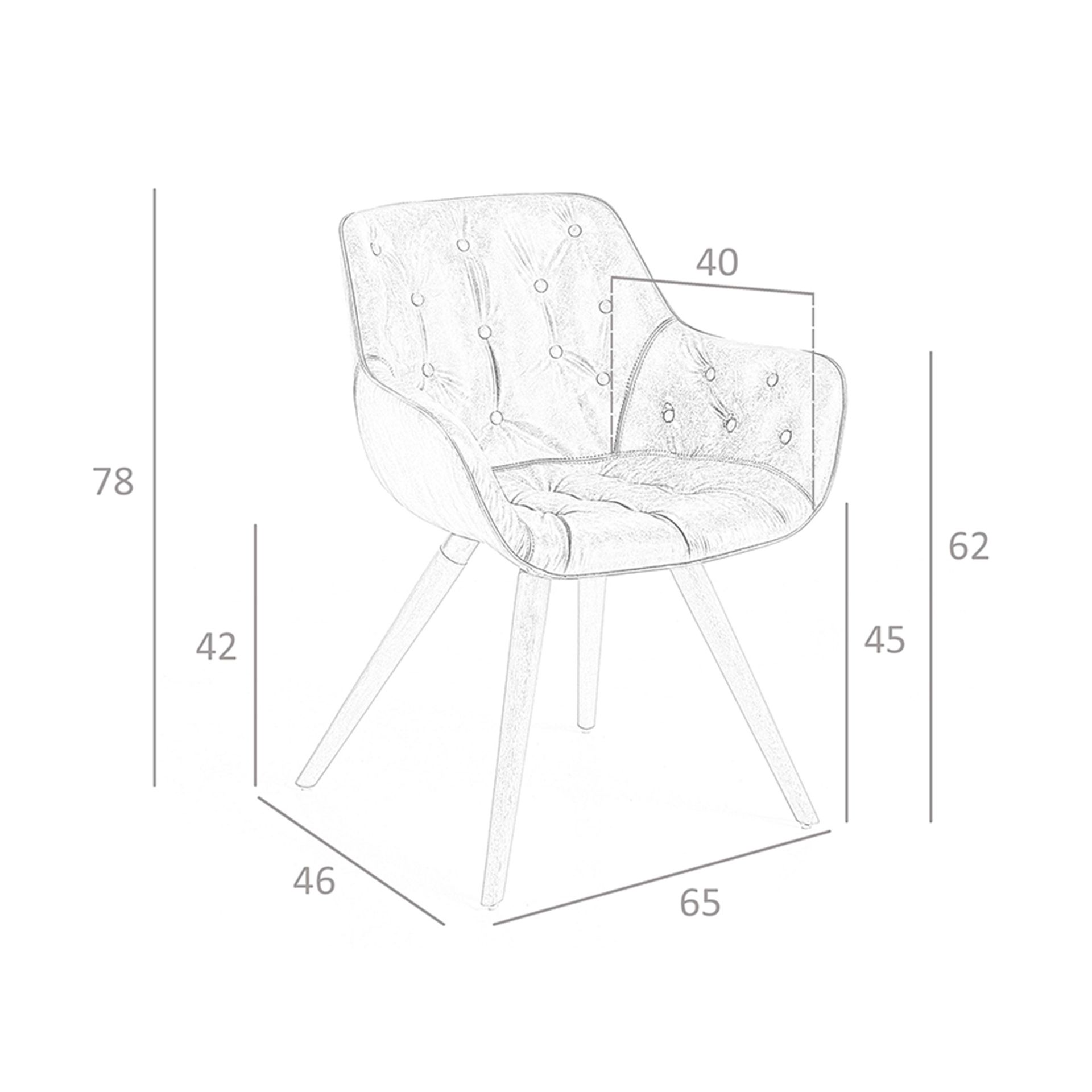 Silla polipiel marrón chocolate - Imagen 8