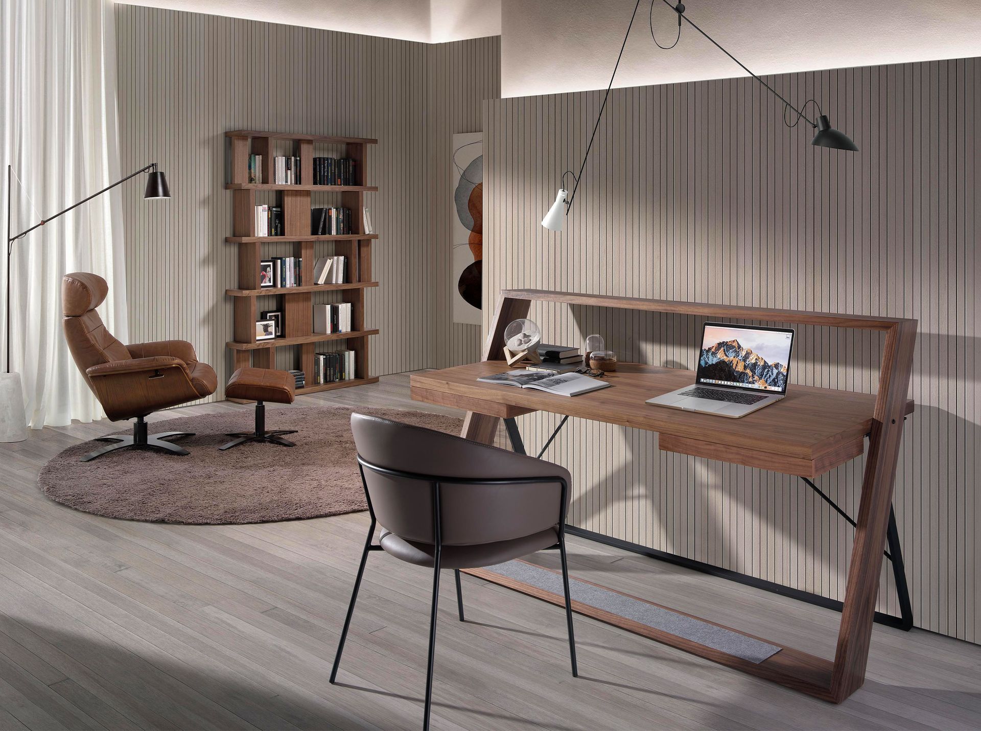 Silla polipiel visón oscuro - Imagen 5