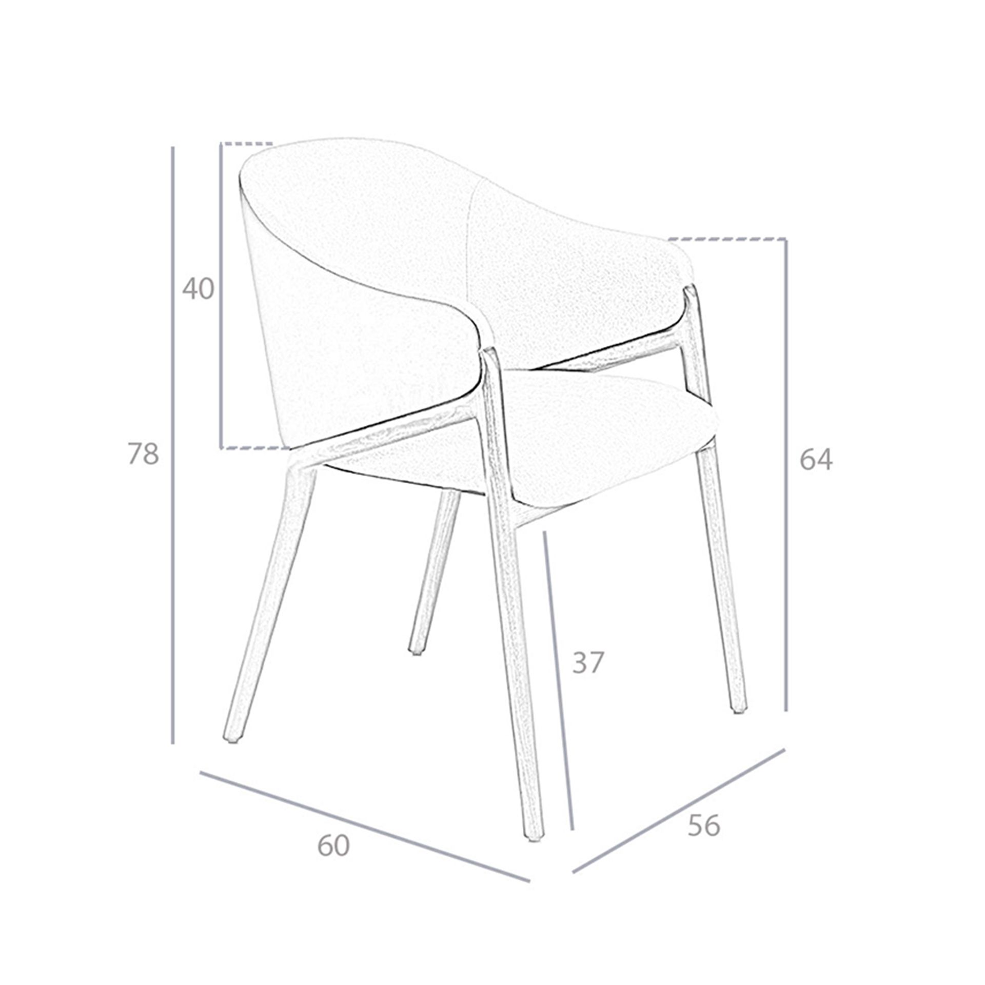 Silla tela beige y polipiel visón oscuro - Imagen 8