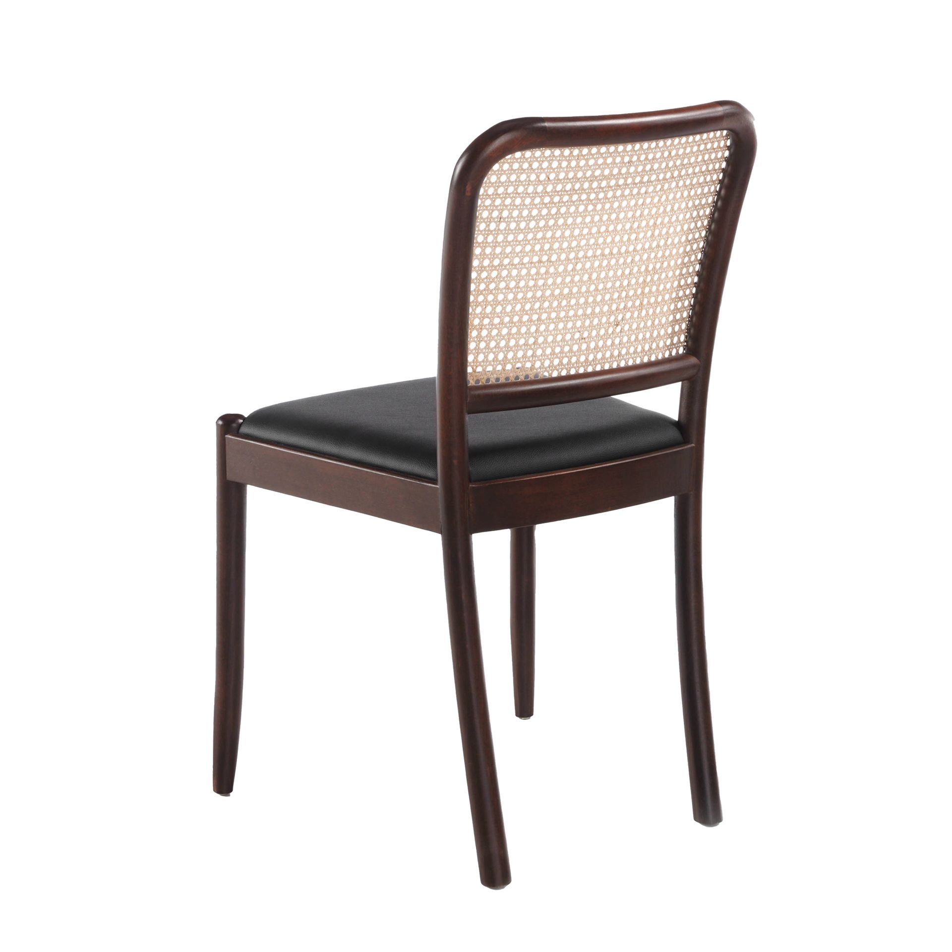 Silla rattan y polipiel negro - Imagen 8