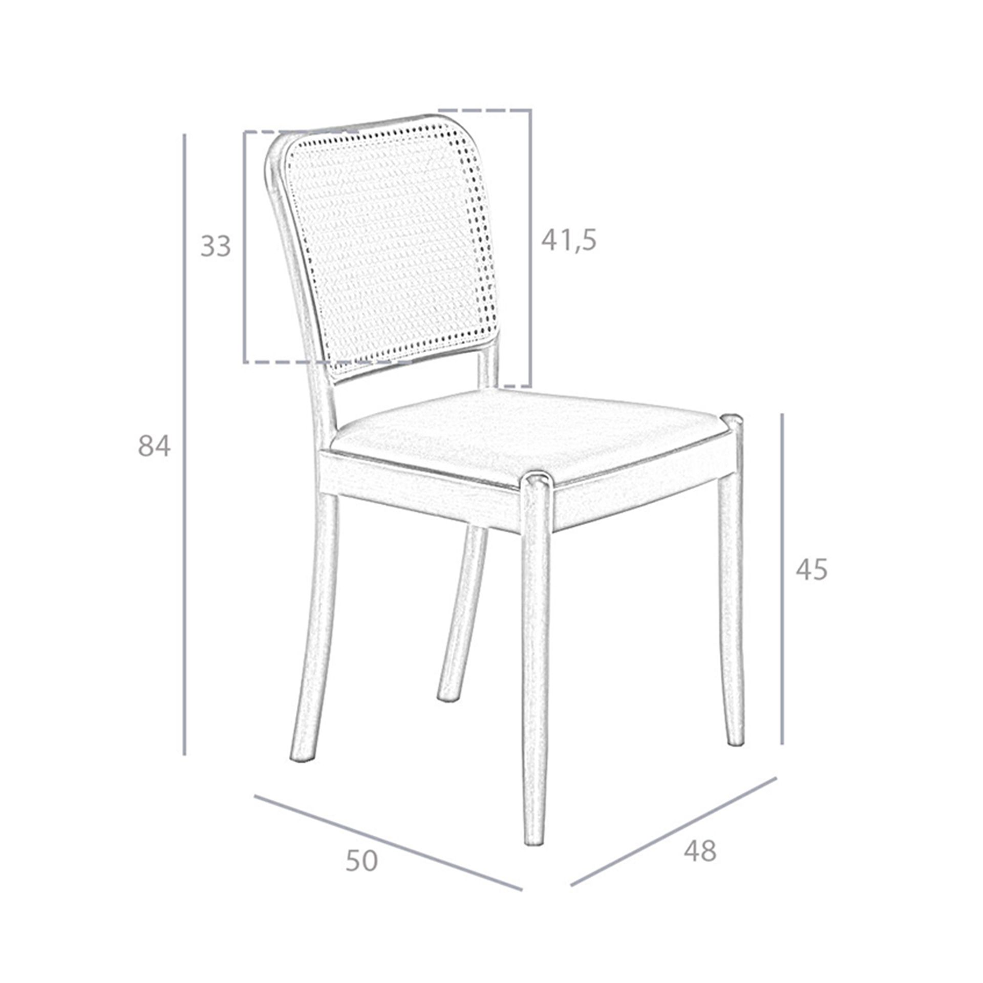 Silla rattan y polipiel negro - Imagen 9