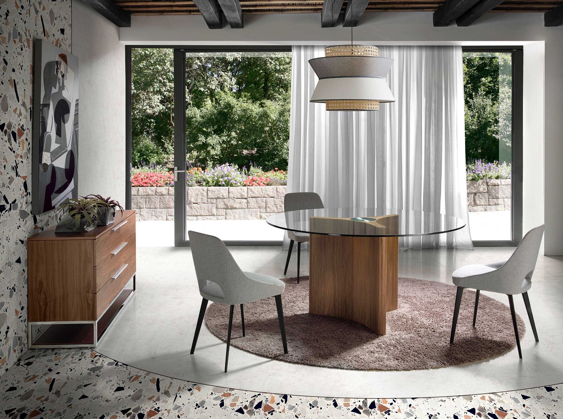 Silla tela gris - Imagen 4