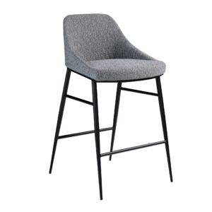 Taburete tela gris Angel Cerdá