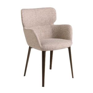 Silla tela marrón jaspeada Angel Cerdá