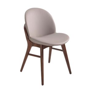 Silla polipiel visón oscuro Angel Cerdá