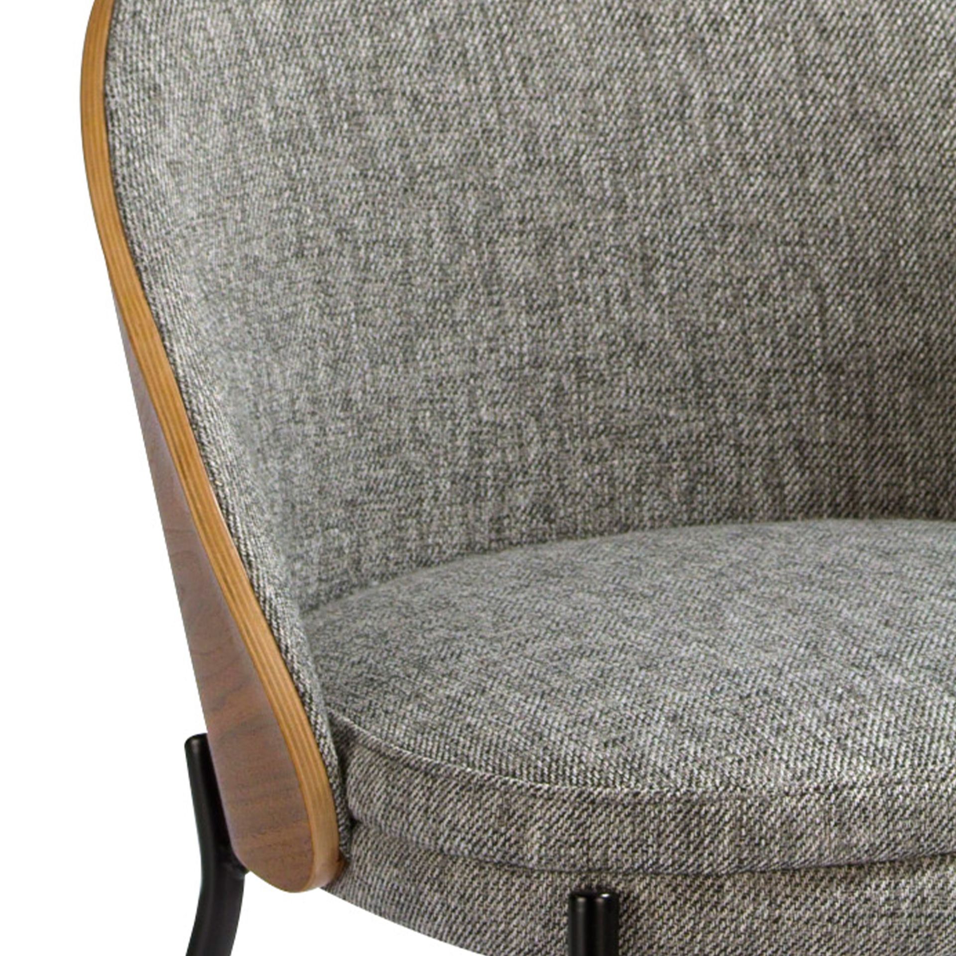 Silla tela gris y nogal - Imagen 7