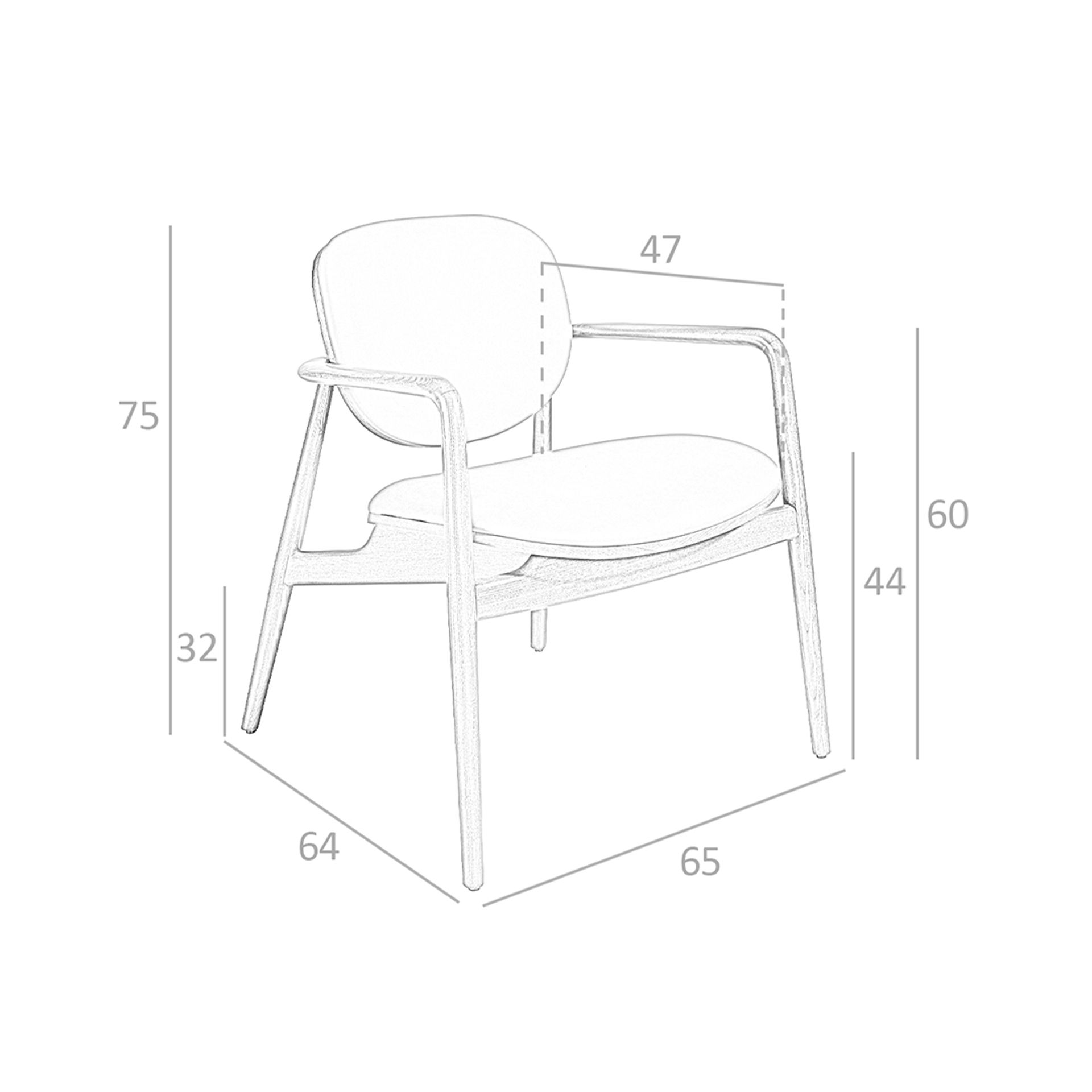 Sillón polipiel marrón y nogal - Imagen 8
