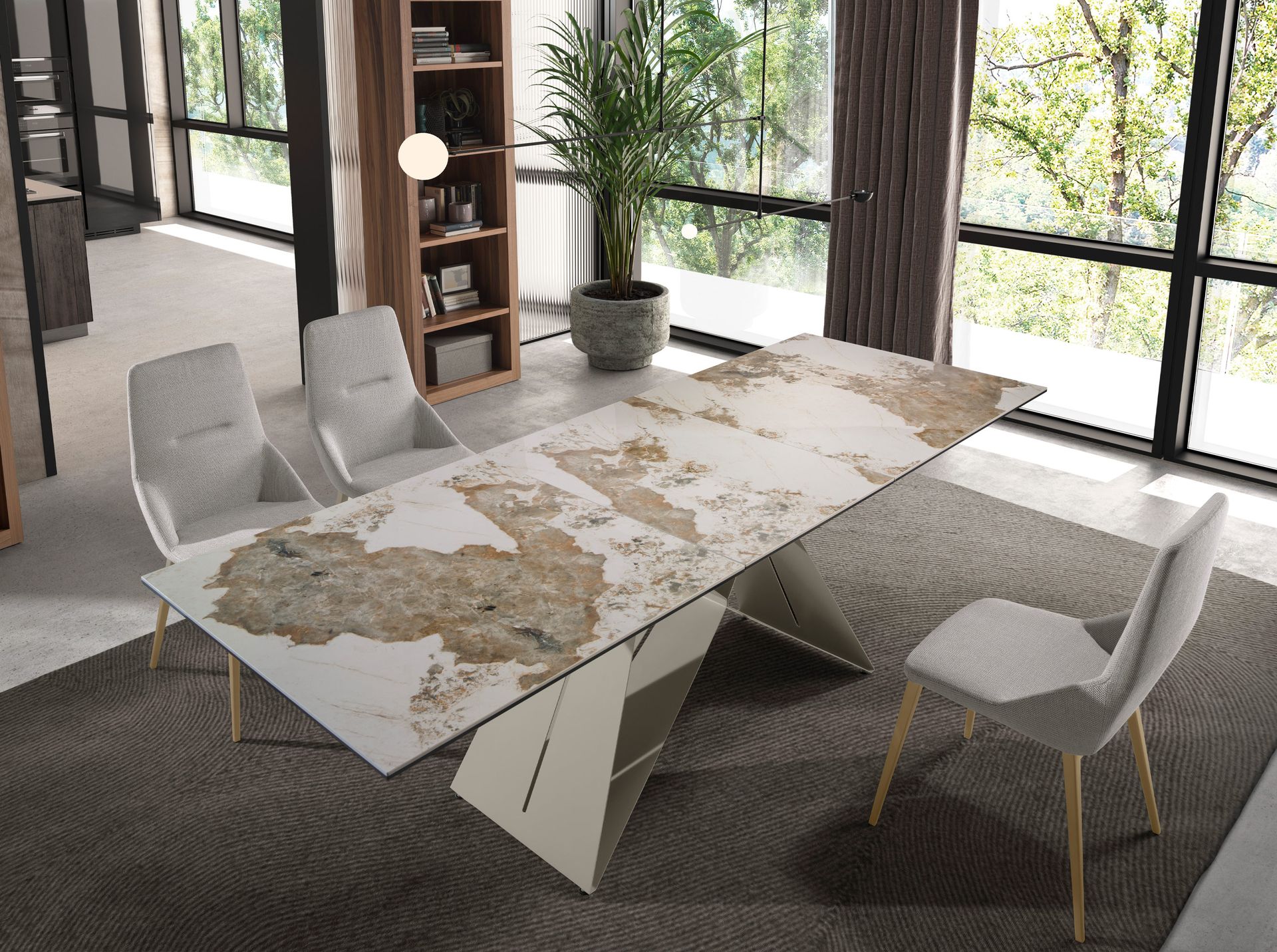 Silla tela gris claro - Imagen 8