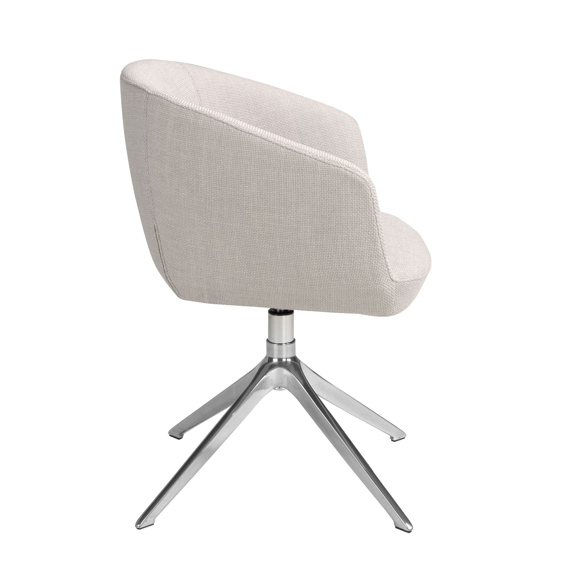 Silla giratoria tela gris claro - Imagen 5