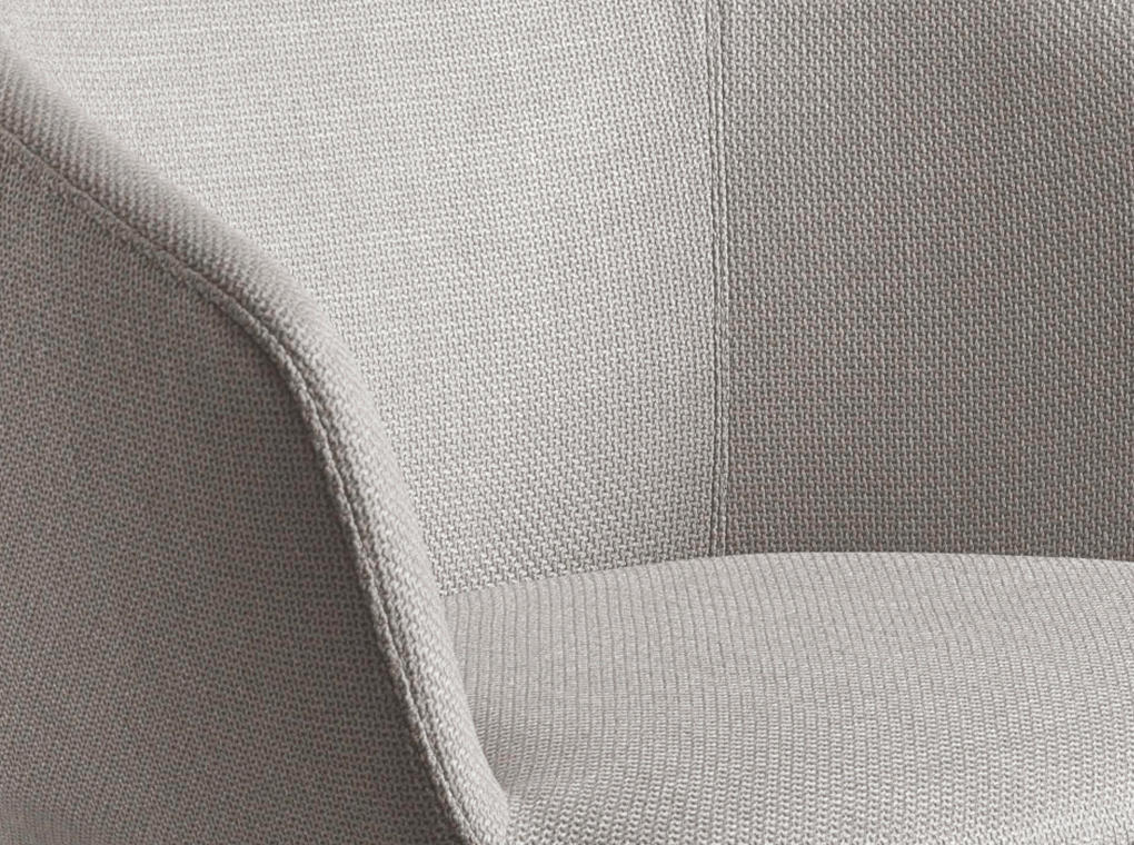 Silla giratoria tela gris claro - Imagen 7