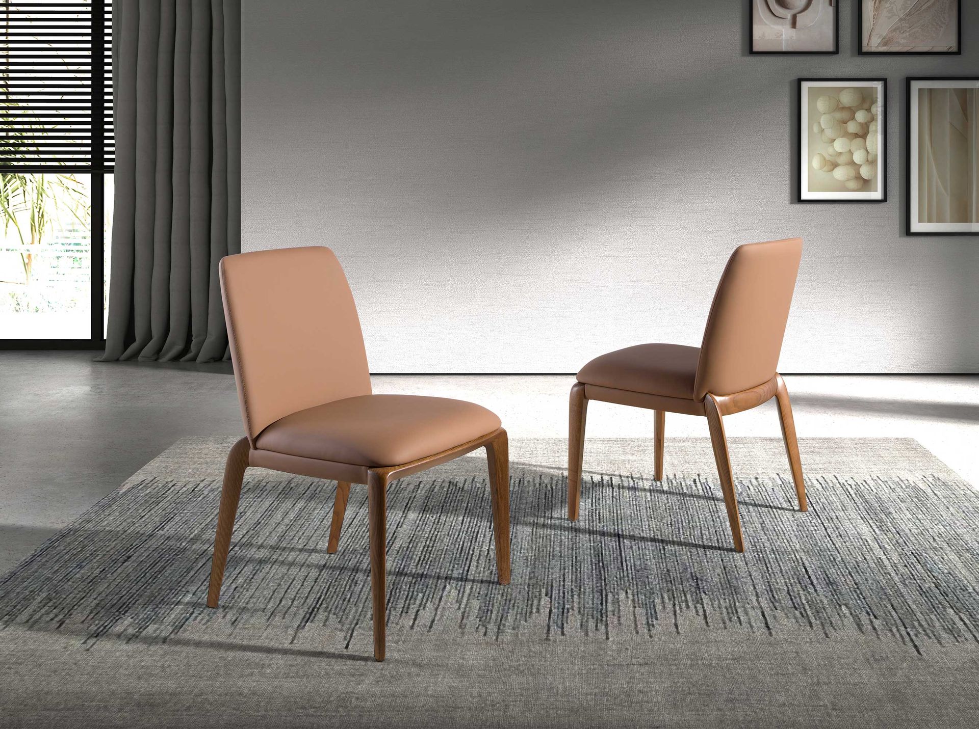 Silla polipiel marrón - Imagen 3