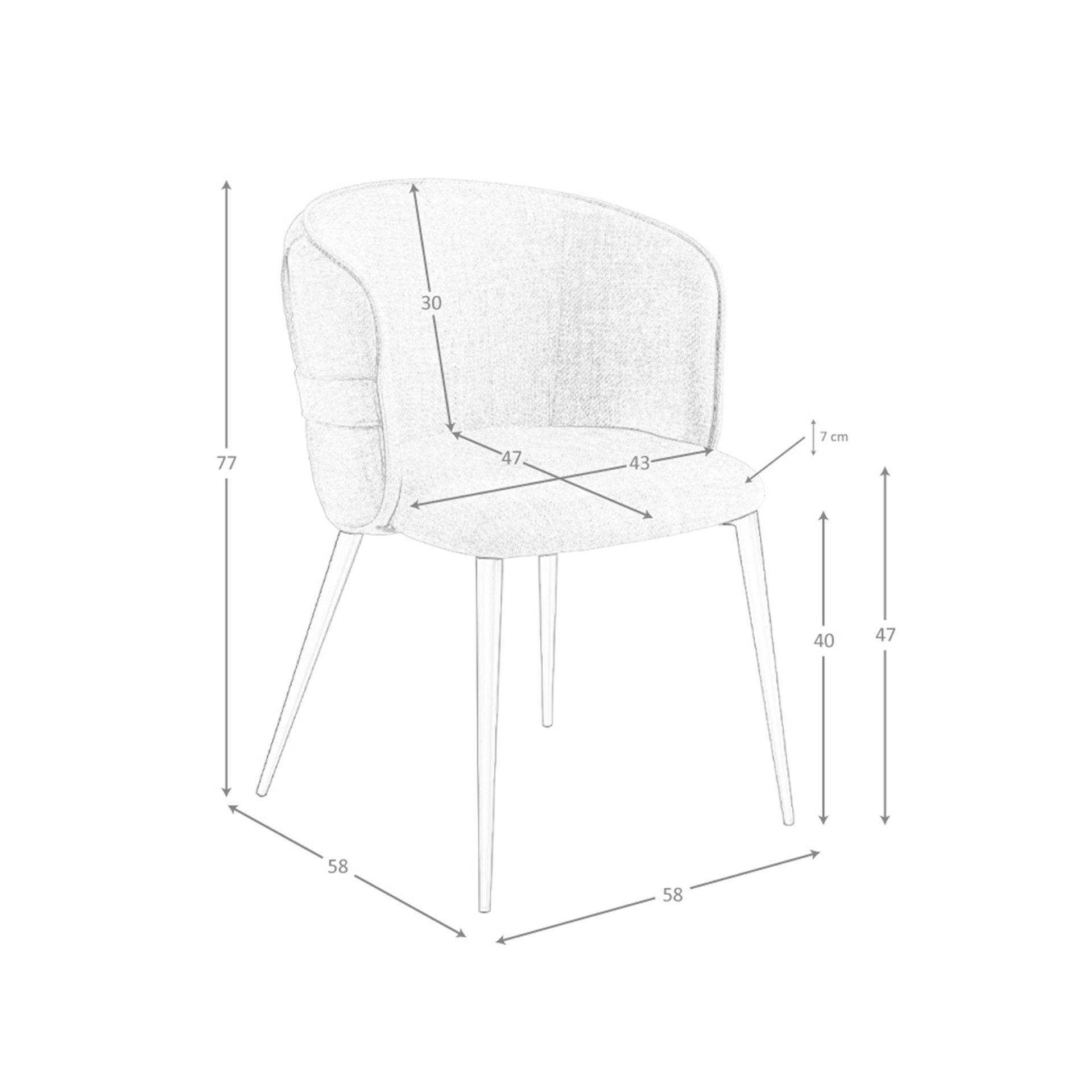 Silla tela marrón - Imagen 9