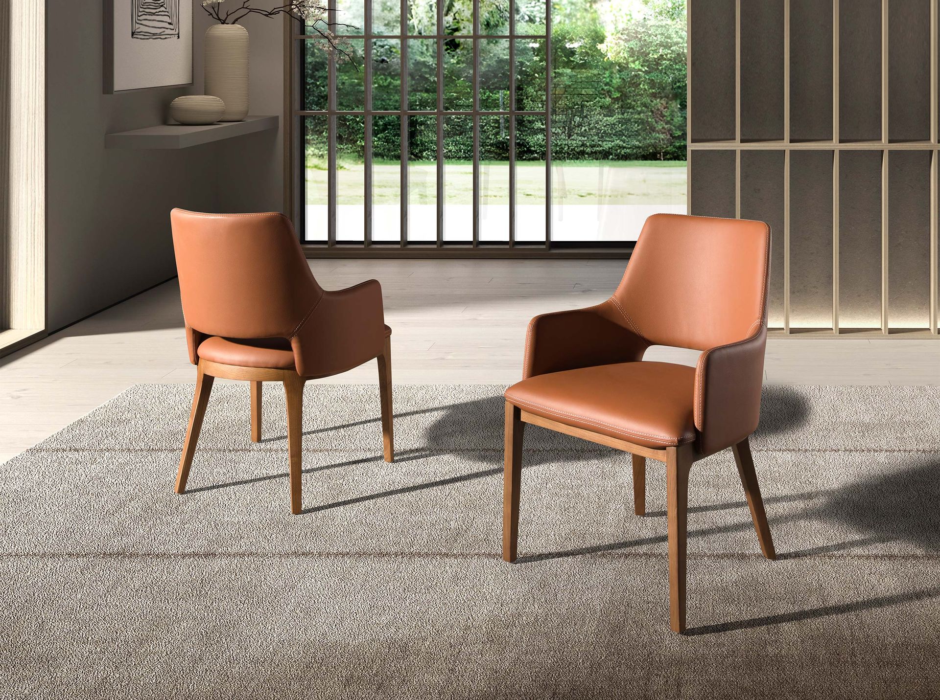 Silla polipiel marrón - Imagen 3