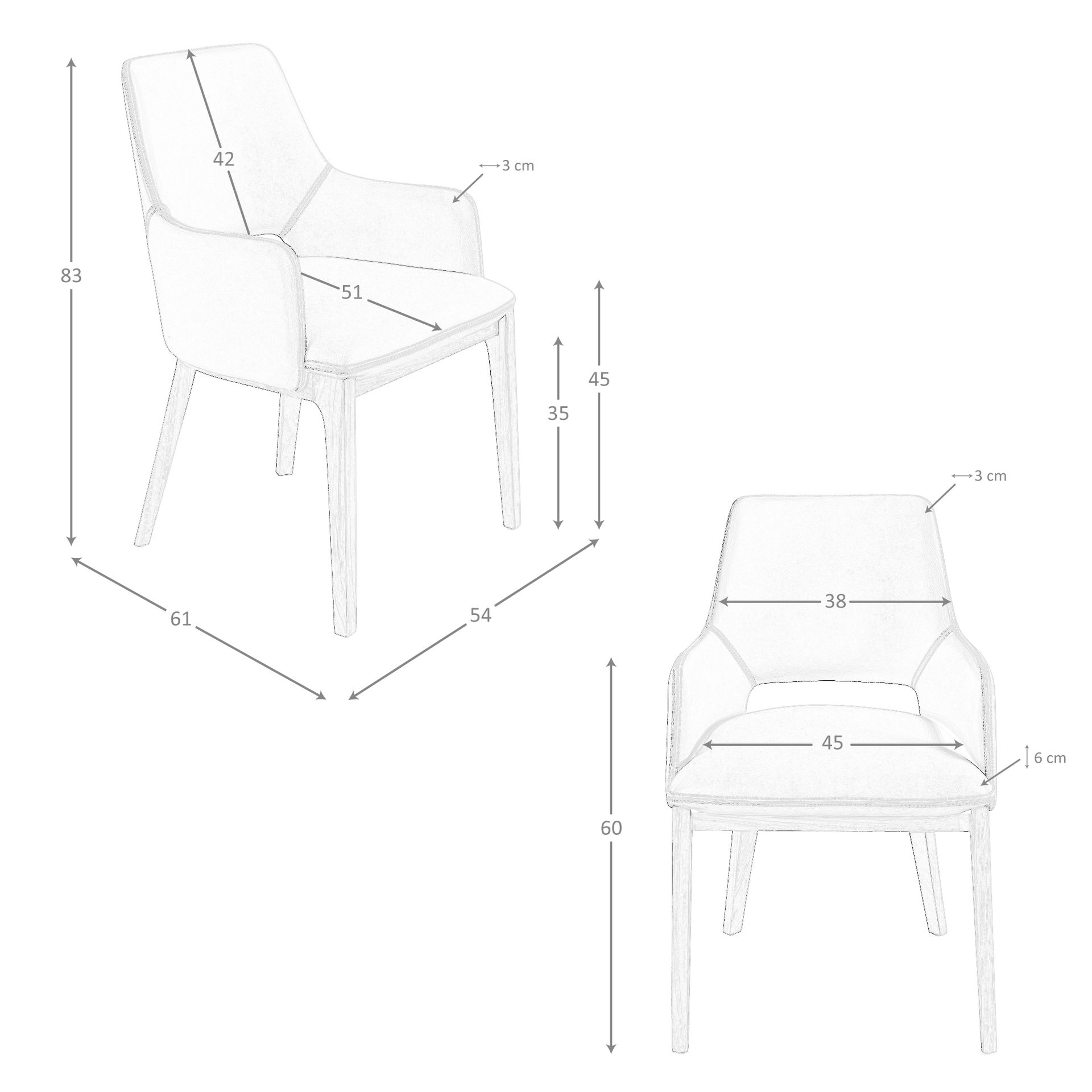 Silla polipiel marrón - Imagen 9