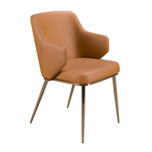 Silla polipiel marrón Angel Cerdá