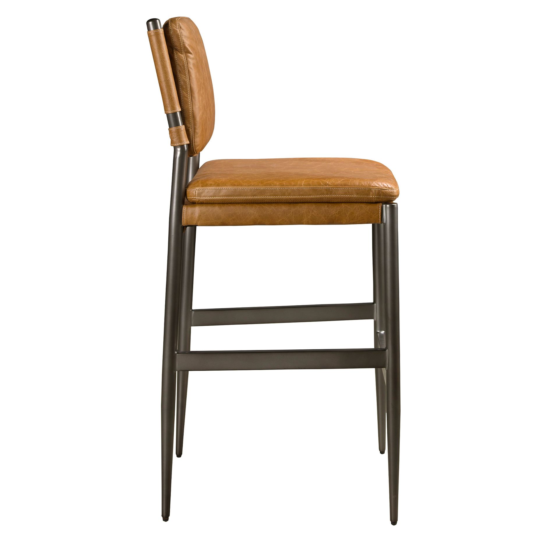 Taburete piel marrón - Imagen 5