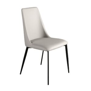 Silla polipiel gris claro Angel Cerdá