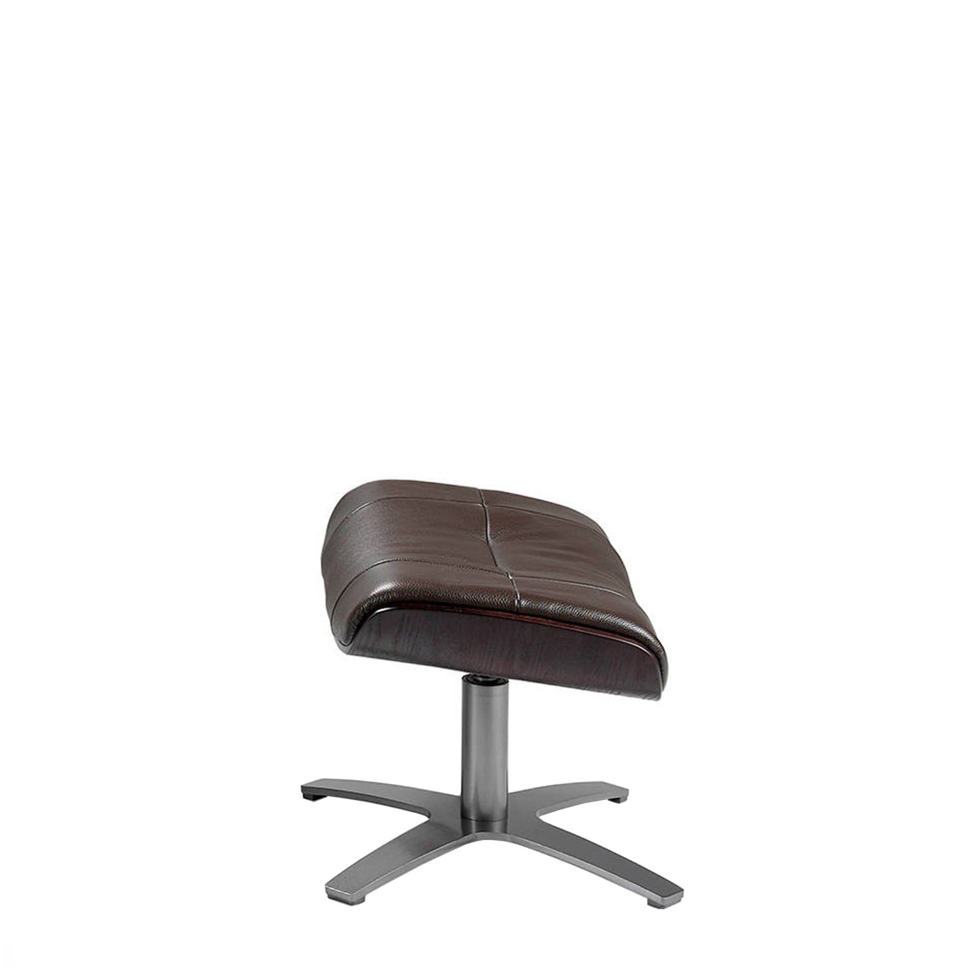 Ottoman piel marrón chocolate - Imagen 2