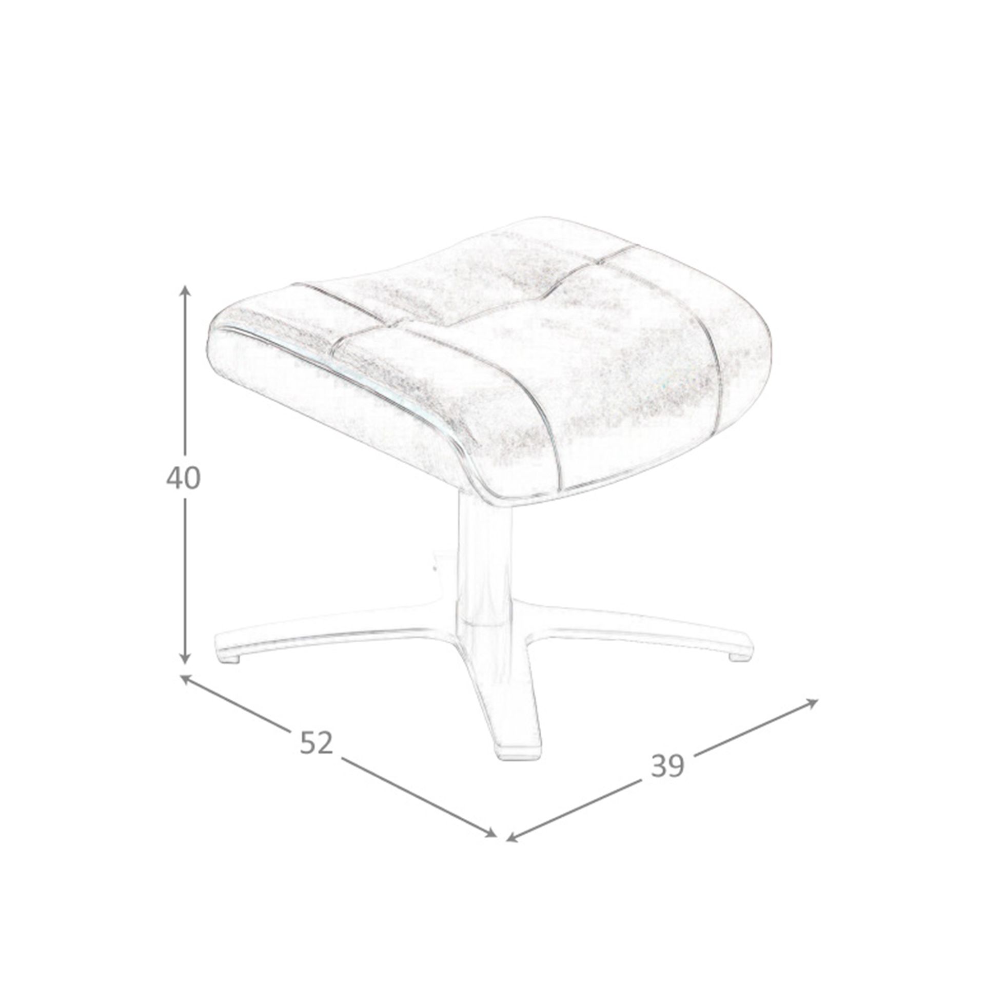 Ottoman piel marrón chocolate - Imagen 7