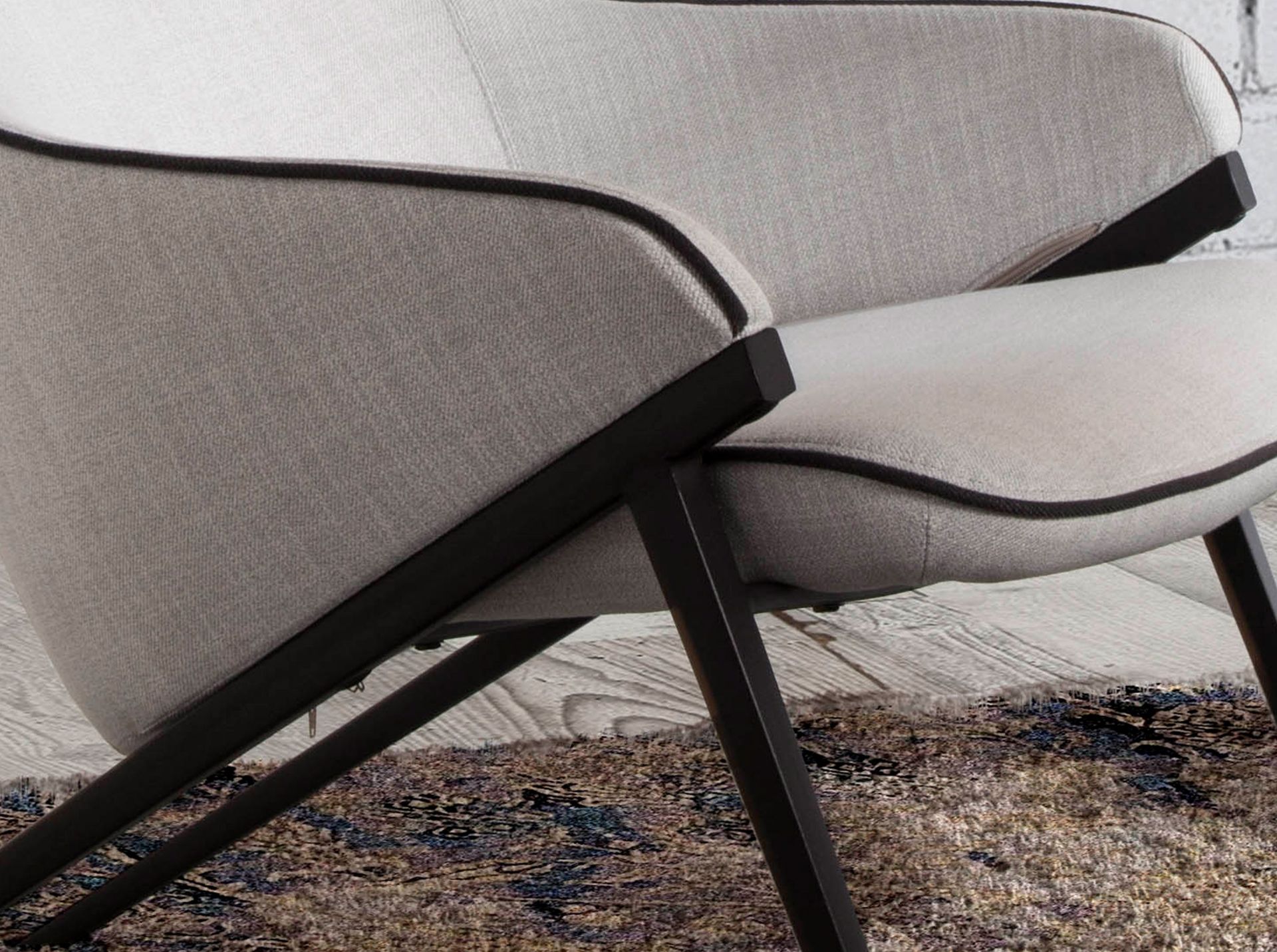 Sillón tela gris - Imagen 7