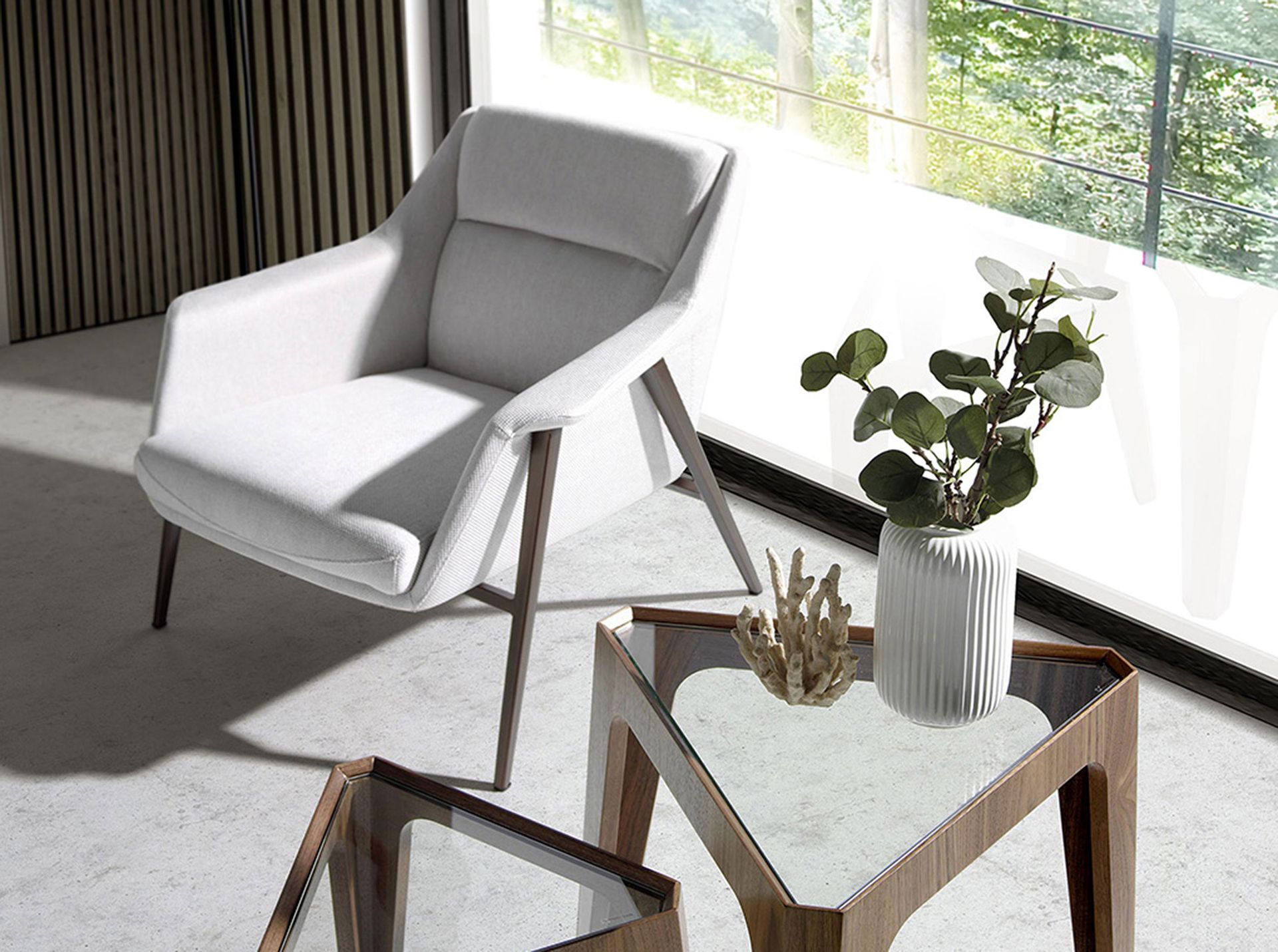 Sillón tela blanco - Imagen 3