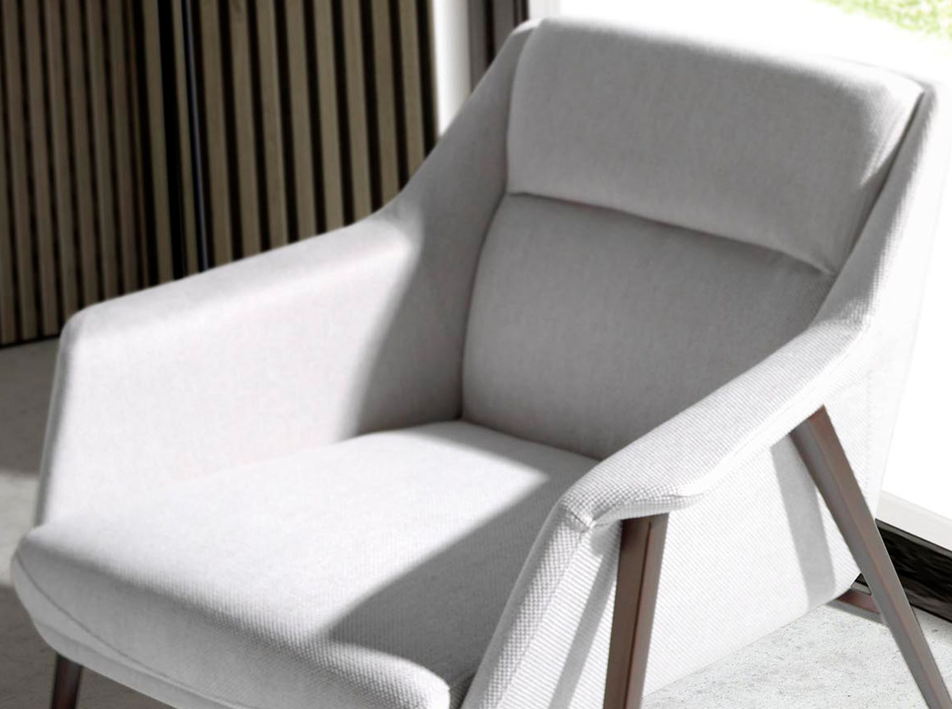 Sillón tela blanco - Imagen 7