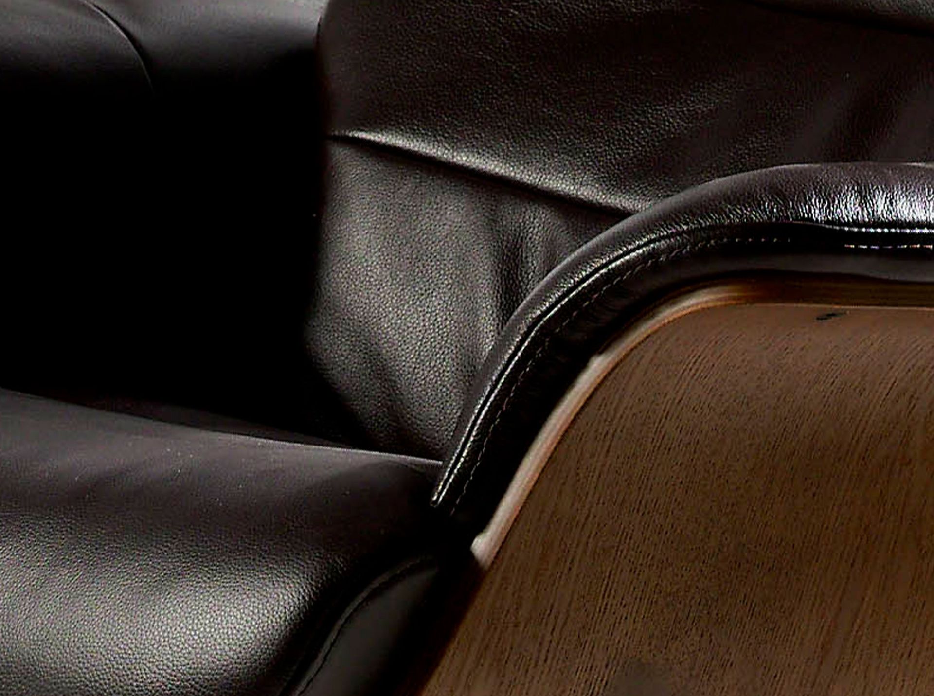 Sillón giratorio reclinable piel marrón chocolate - Imagen 6