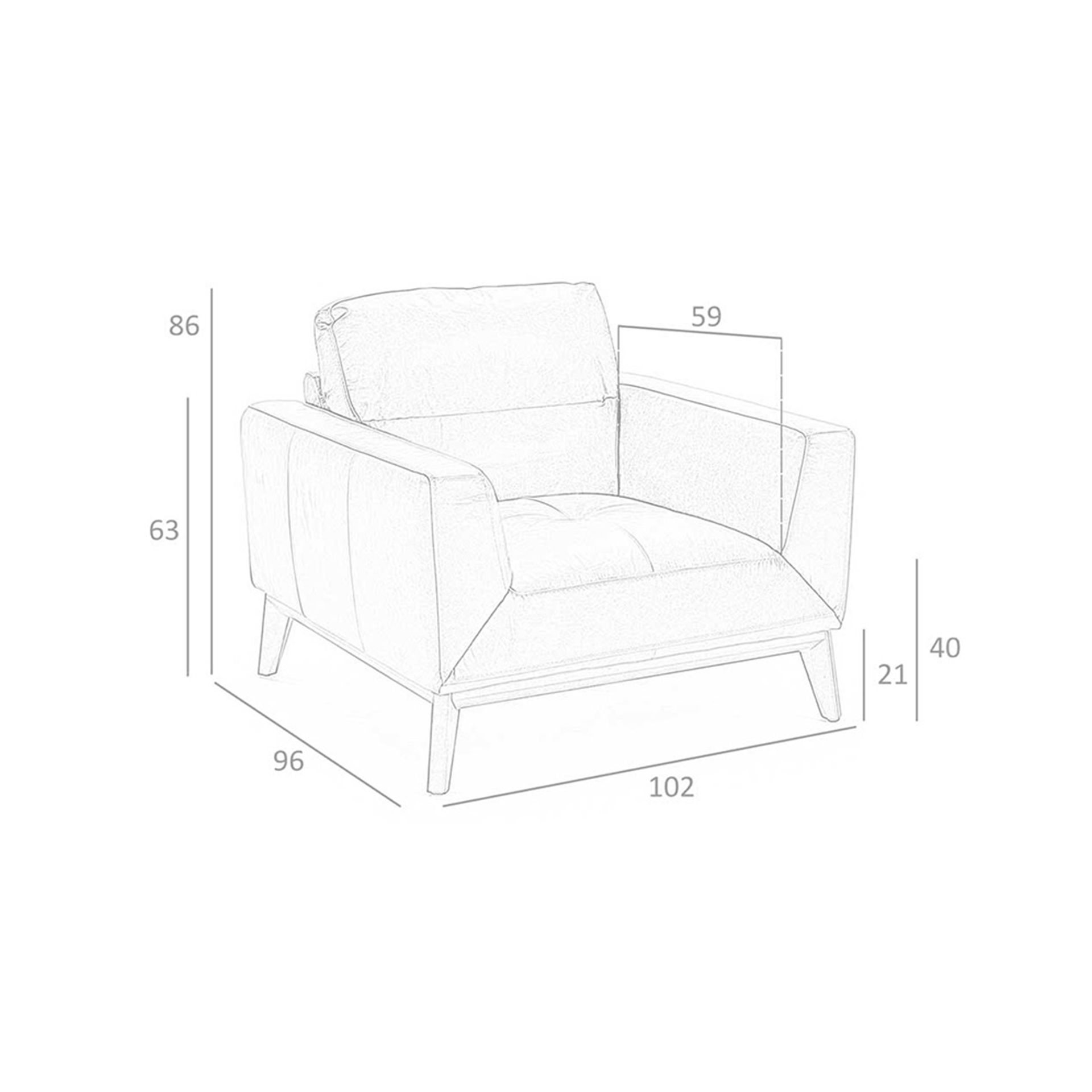 Sillón piel marrón - Imagen 9