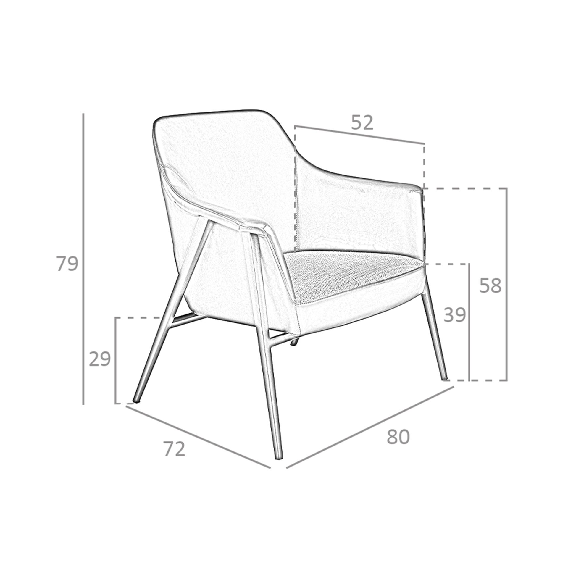 Sillón tela gris y polipiel negro - Imagen 8