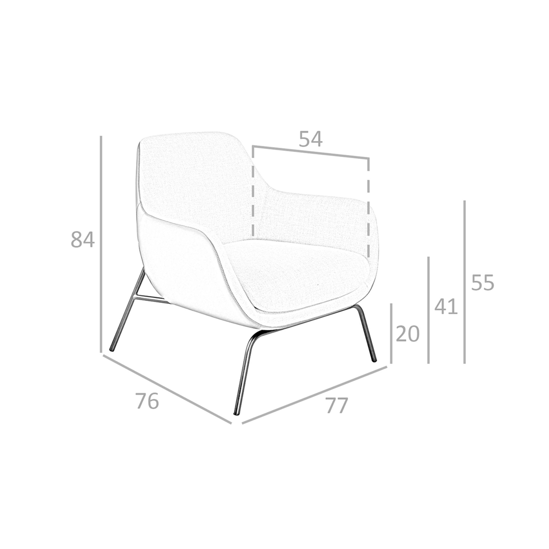 Sillón tela crema y polipiel marrón - Imagen 9