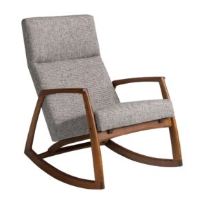 Sillón mecedora tela gris Angel Cerdá