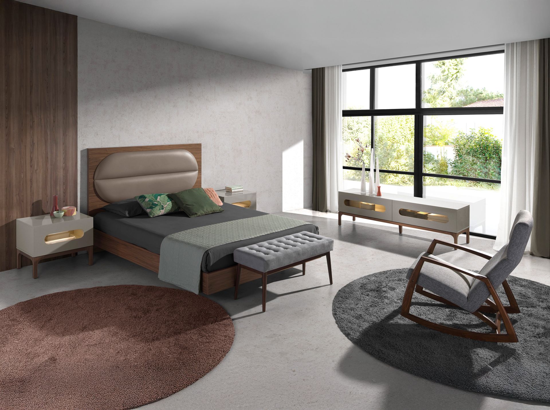 Banqueta tela gris oscuro - Imagen 4