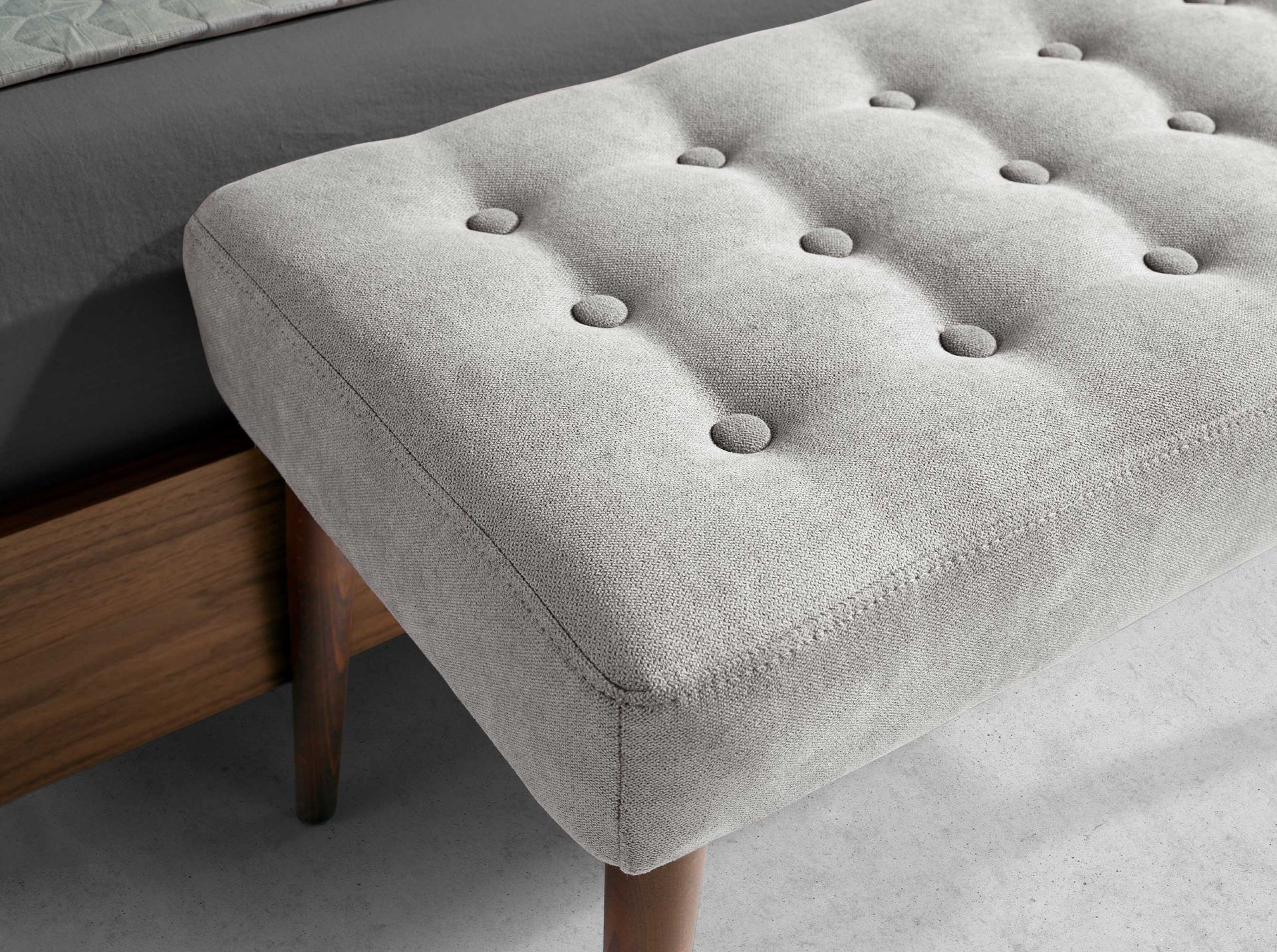 Banqueta tela gris oscuro - Imagen 7