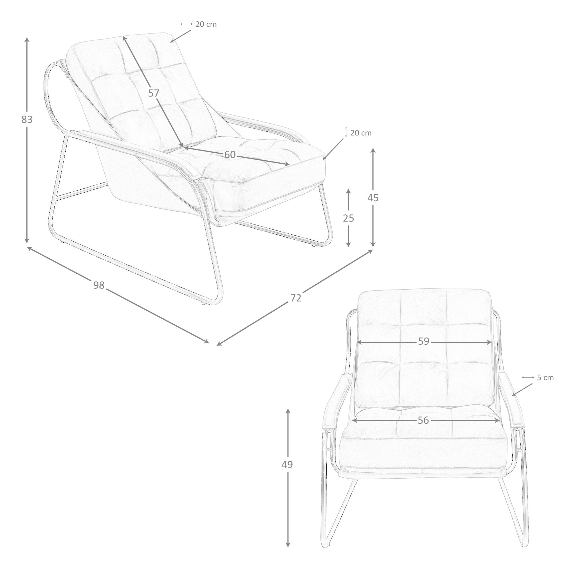 Sillón piel marrón - Imagen 9