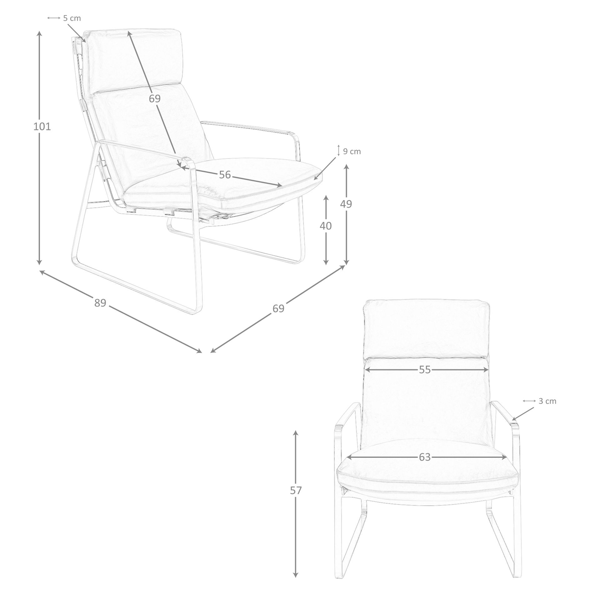 Sillón piel camel - Imagen 9