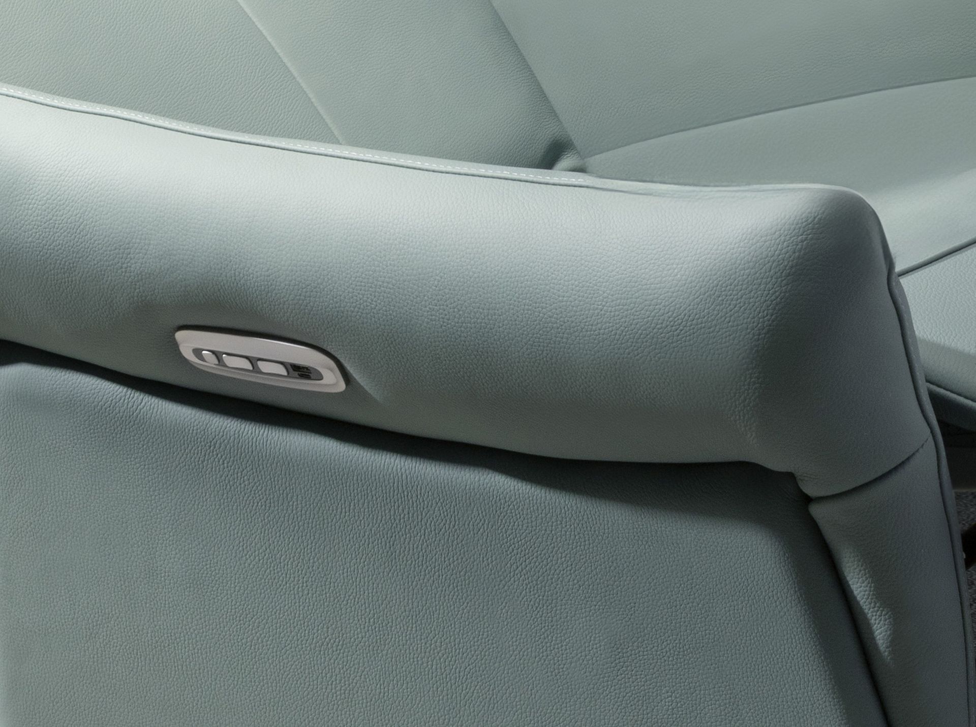 Sillón relax giratorio piel verde turquesa - Imagen 7