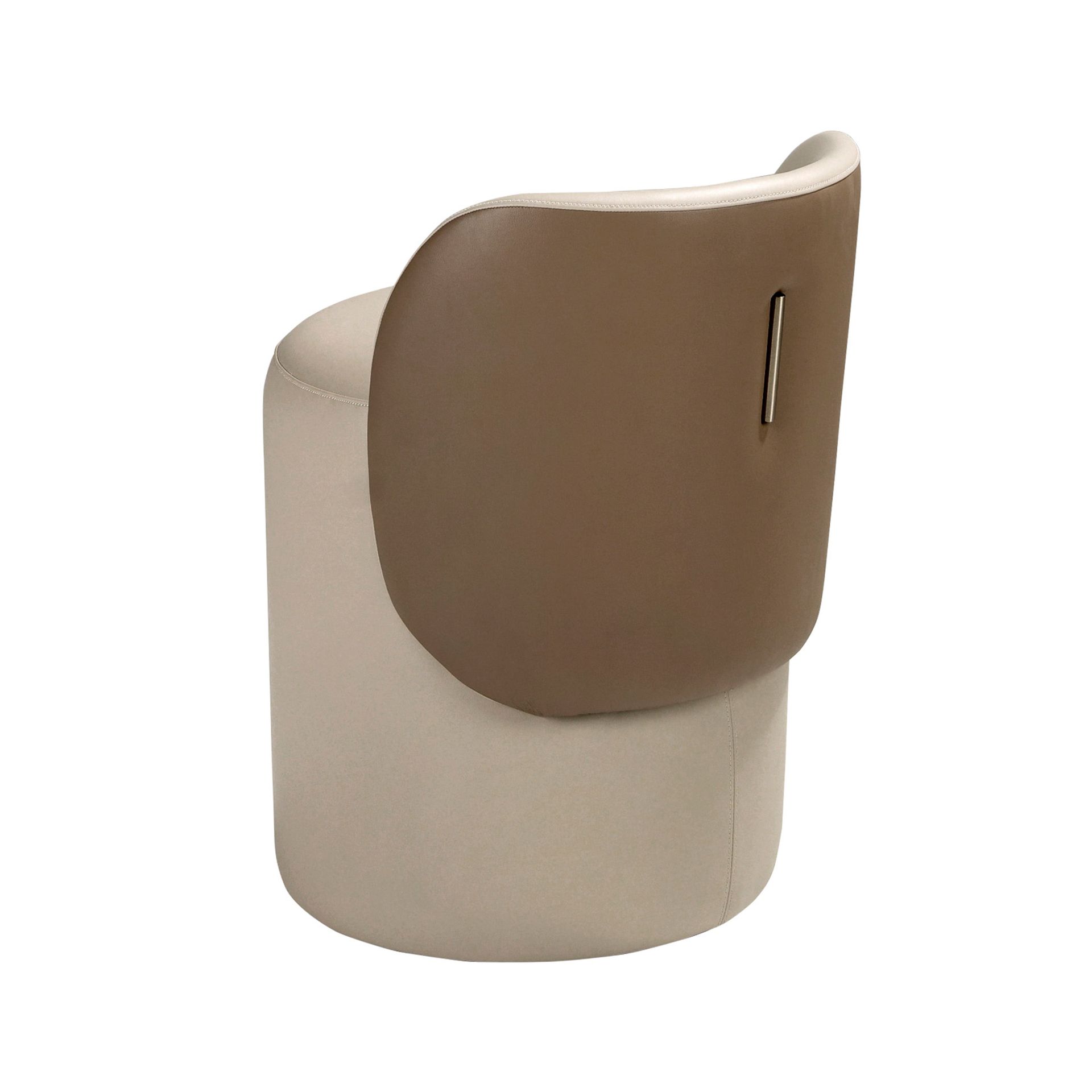 Puff polipiel visón y marrón - Imagen 6