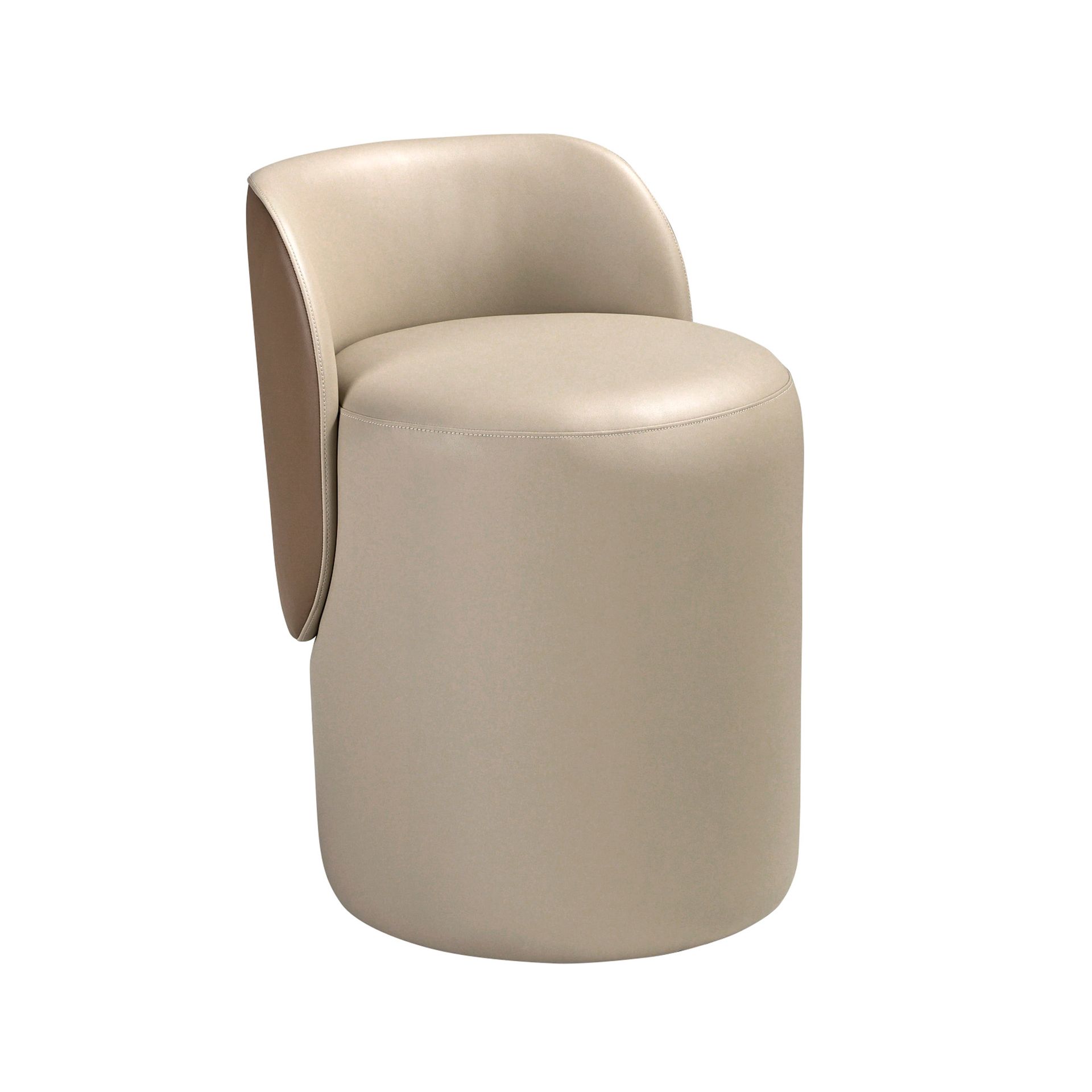 Puff polipiel visón y marrón Angel Cerdá