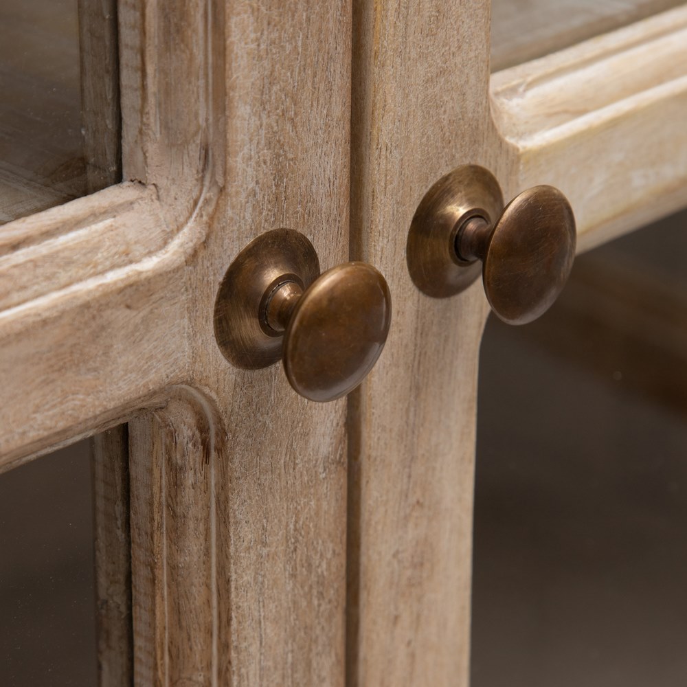 APARADOR BLANCO ROZADO MADERA DE MANGO 160 X 35 X 71 CM - Imagen 5