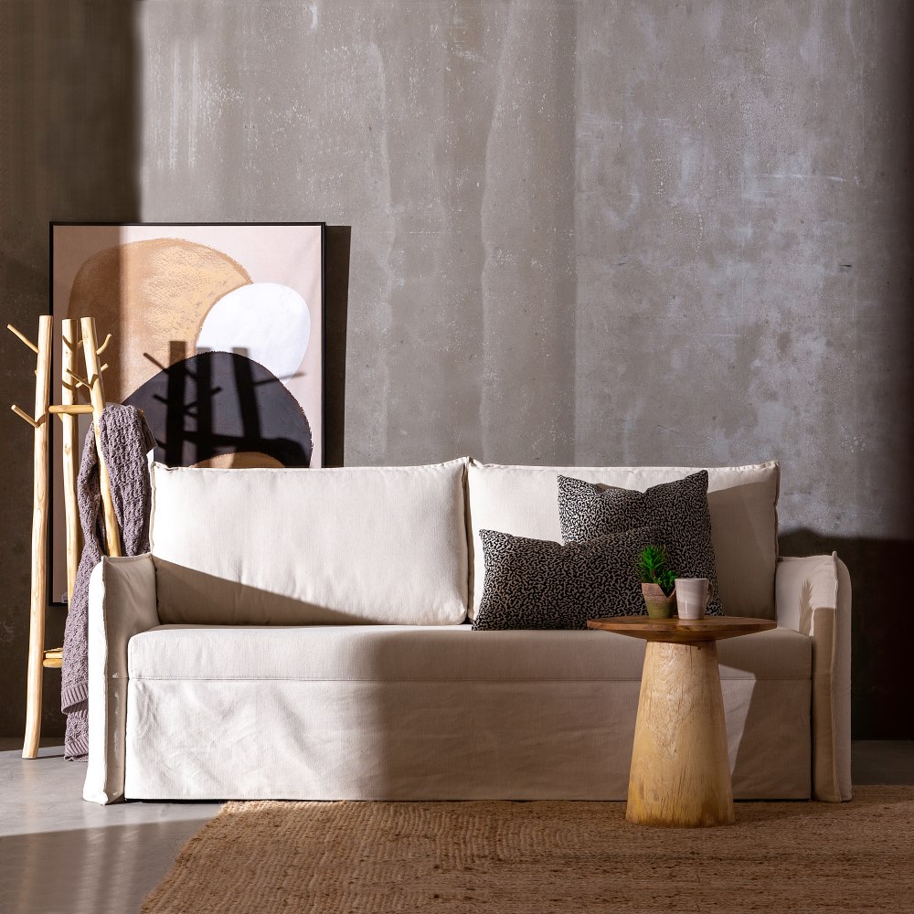 SOFÁ-CAMA NIDO BEIGE TEJIDO SALÓN 215 X 100 X 97 CM