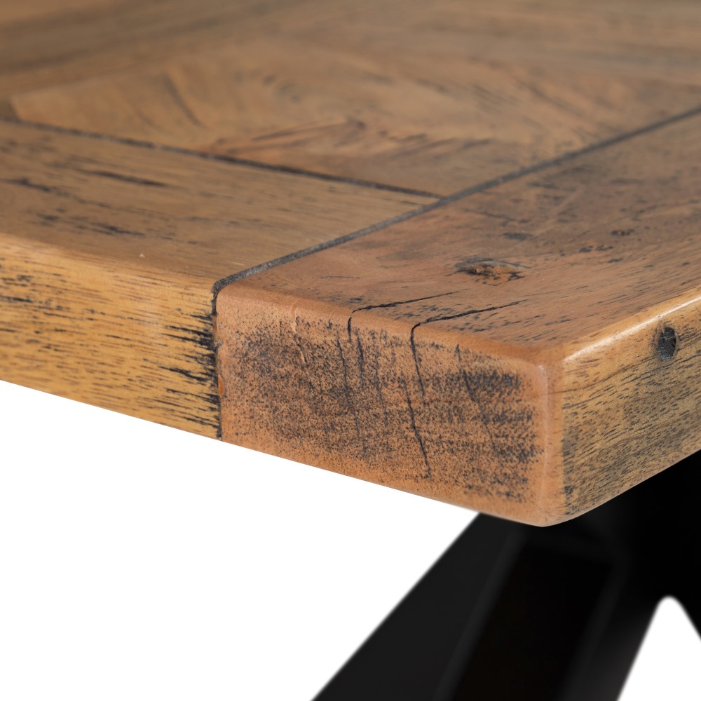 MESA COMEDOR NATURAL-NEGRO 160 X 90 X 76 CM - Imagen 4