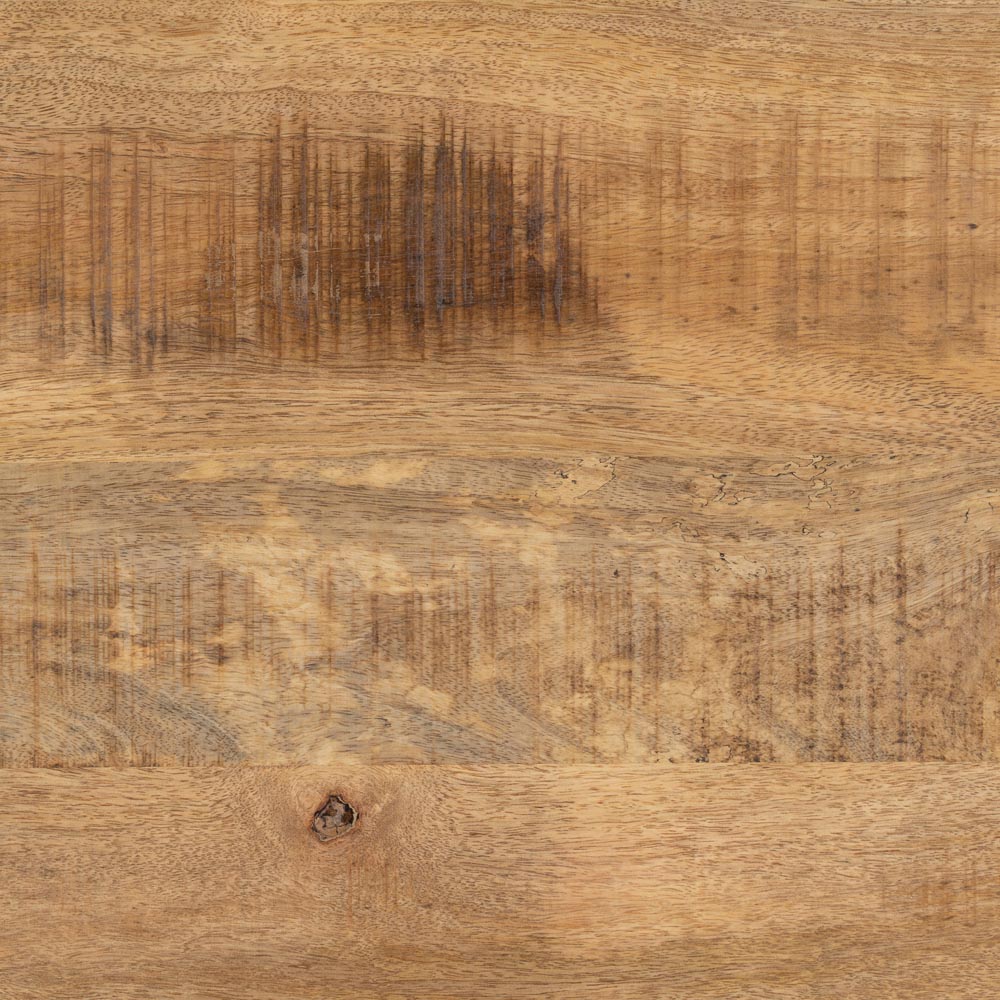 MESA COMEDOR NATURAL-NEGRO MADERA-HIERRO 140 X 140 X 77 CM - Imagen 4