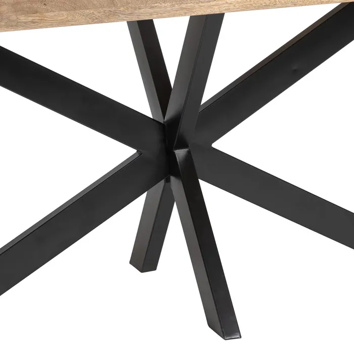 Mesa comedor natural negro madera hierro Pepita - Varios tamaños - Imagen 9