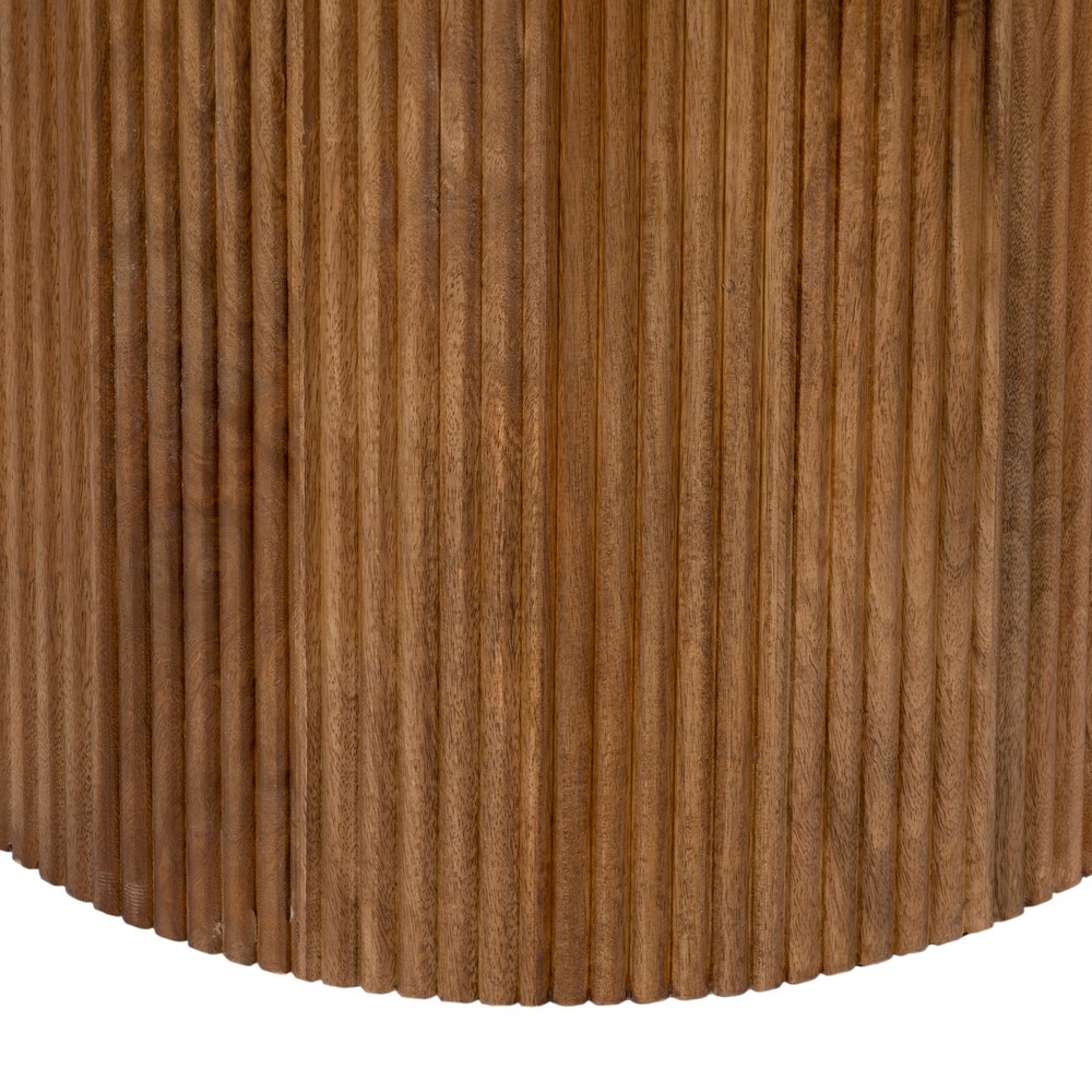 MESA COMEDOR NATURAL-CREMA MÁRMOL/MADERA 120 X 120 X 74 CM - Imagen 5
